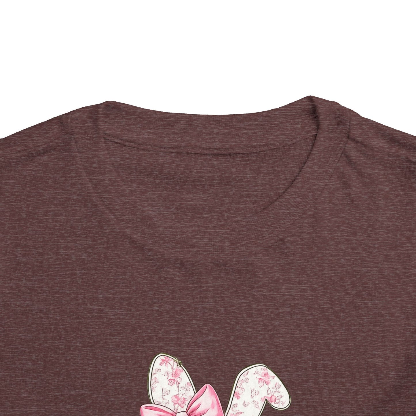 Toddler Tee — Pink Floral Bunny "Happy Easter"