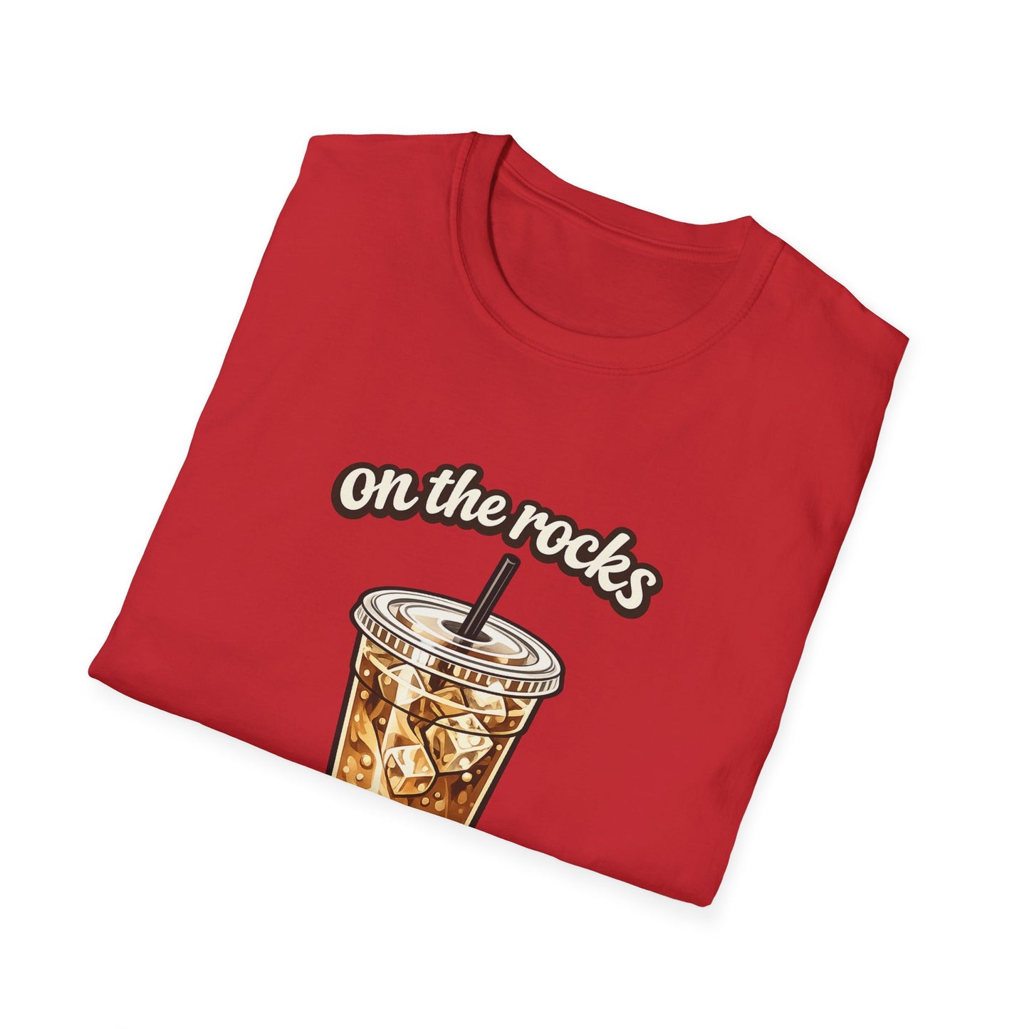 Iced Coffee "On the Rocks" T-Shirt - Coffee Lover Graphic Tee