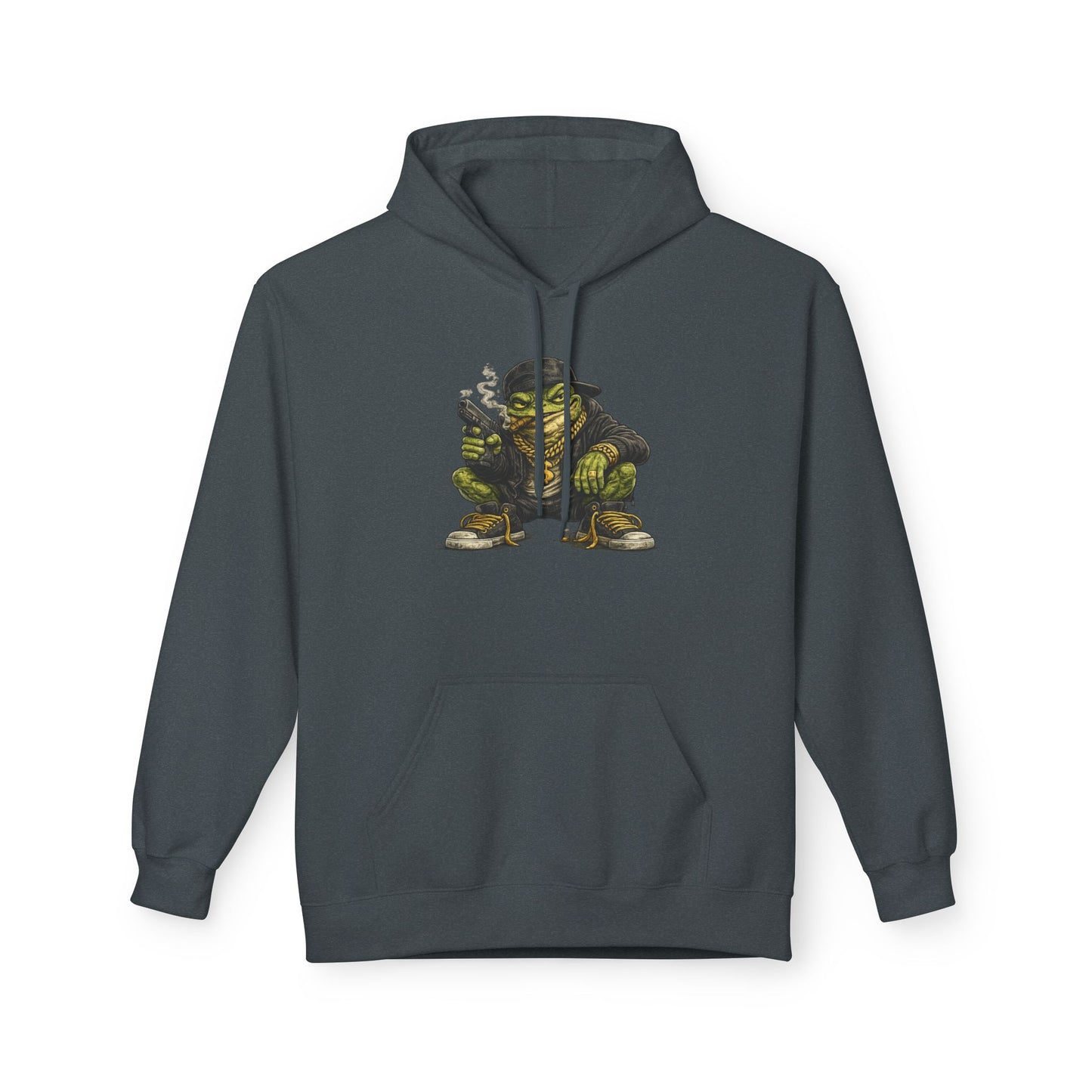 Hoodie — Retro Gangster Frog Graphic Hoodie