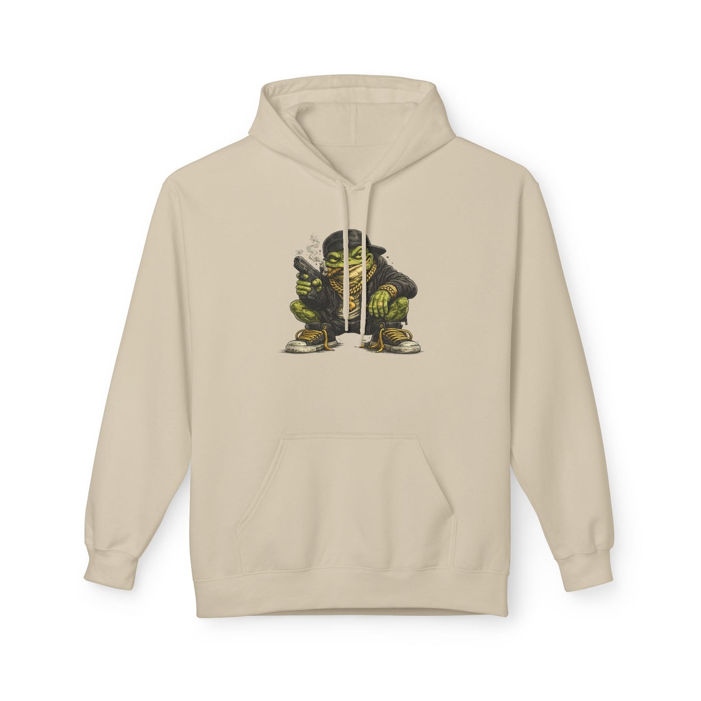 Hoodie — Retro Gangster Frog Graphic Hoodie