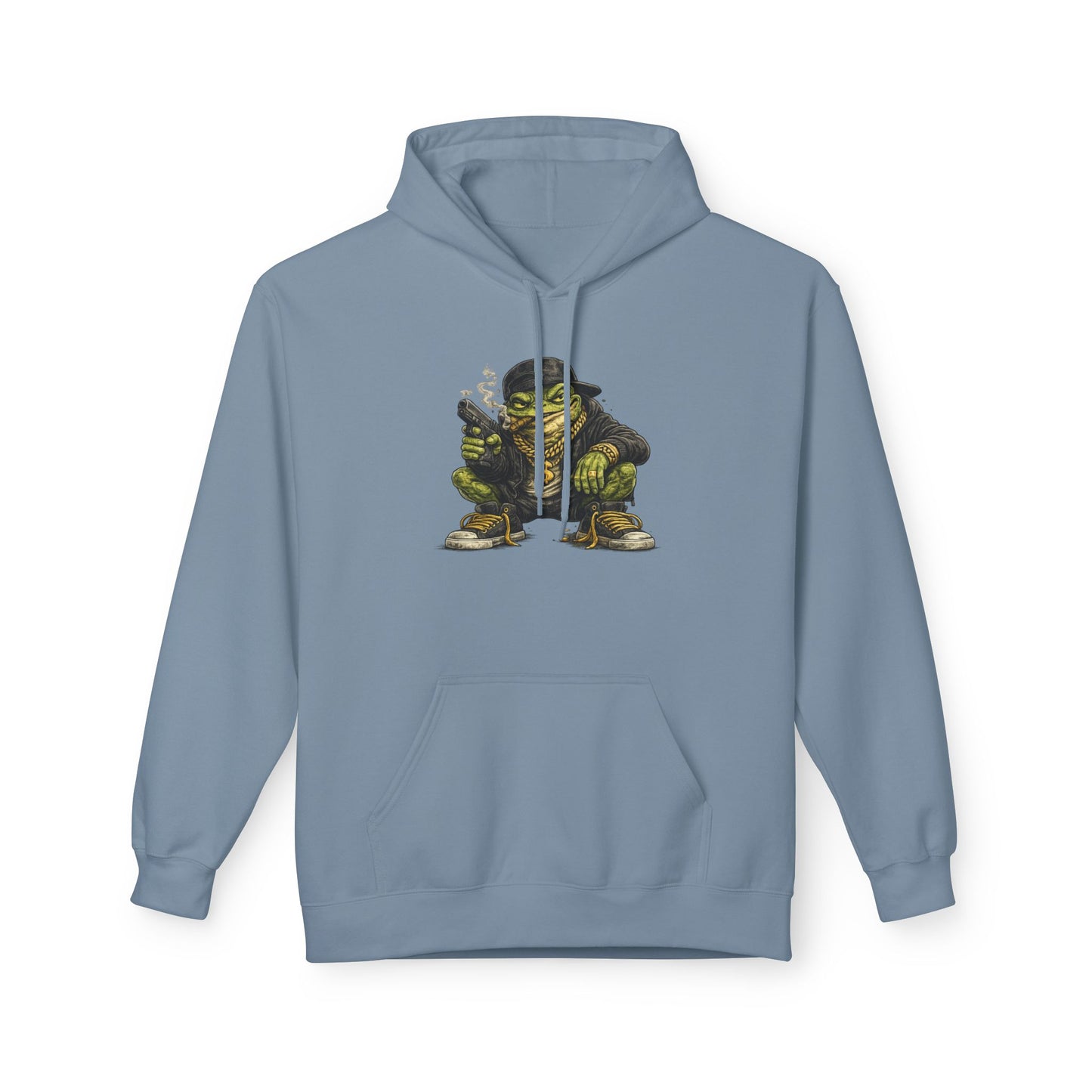 Hoodie — Retro Gangster Frog Graphic Hoodie