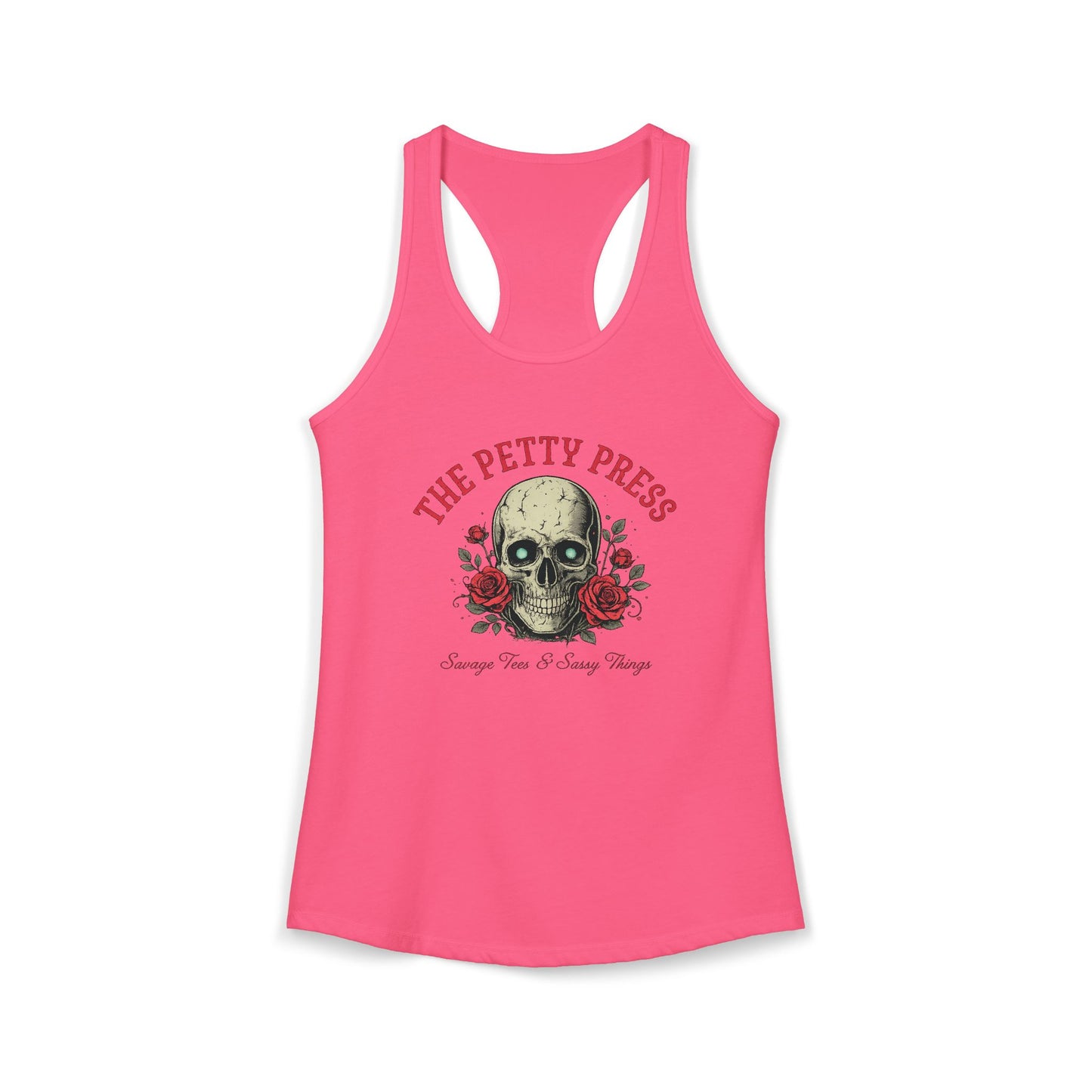 Skull & Roses Racerback Tank — Petty Press Merch