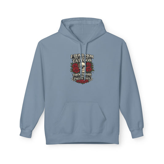 Tattoo Studio Rose Crest Hoodie — 'Born to Ride' Vintage Tattoo Pullover