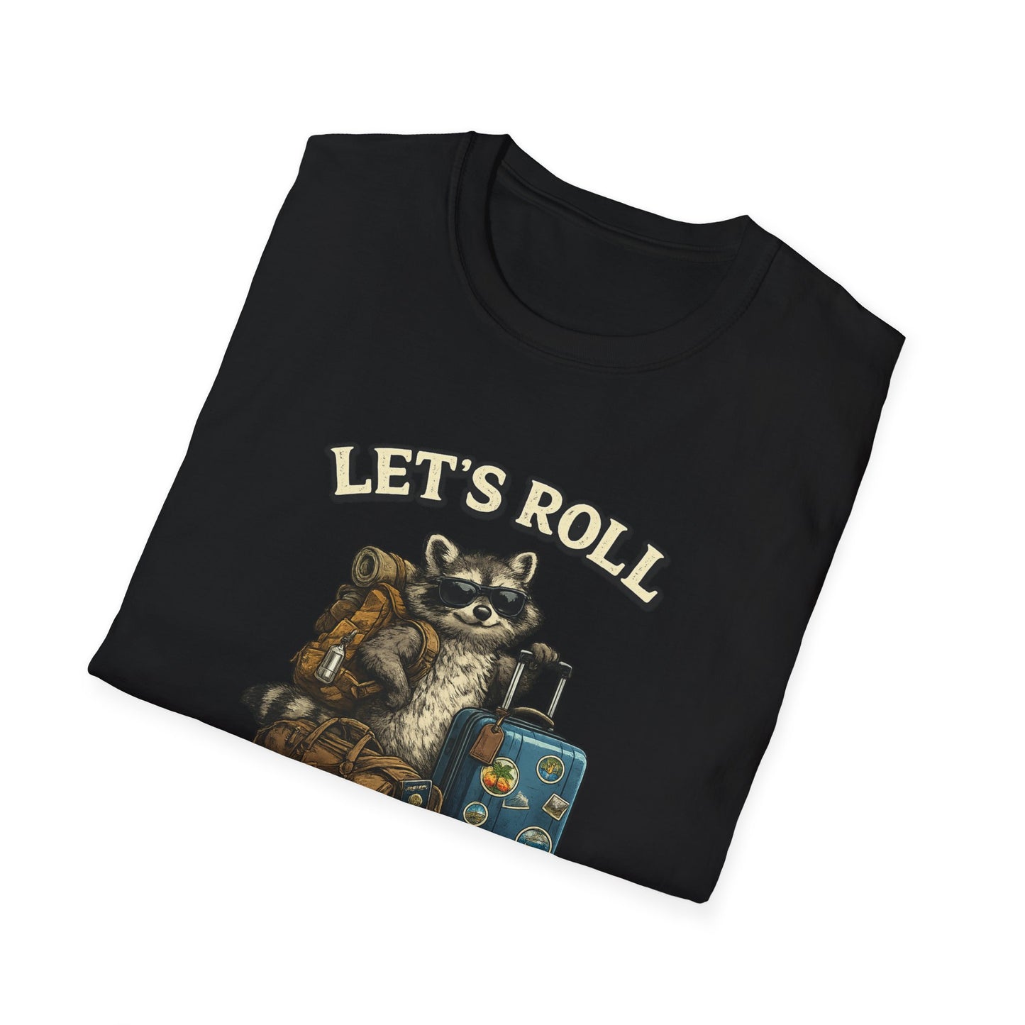 Unisex Raccoon "Let's Roll Butthole" Softstyle T-Shirt