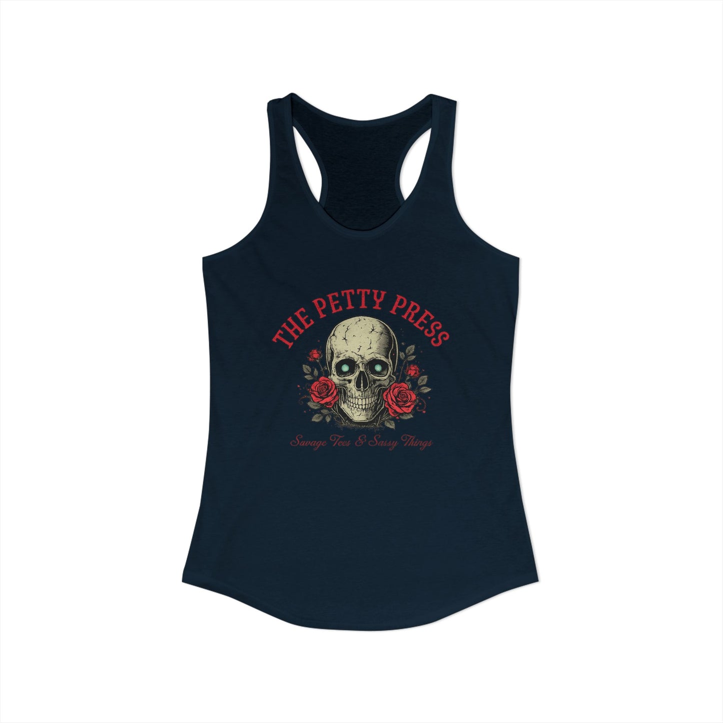 Skull & Roses Racerback Tank — Petty Press Merch