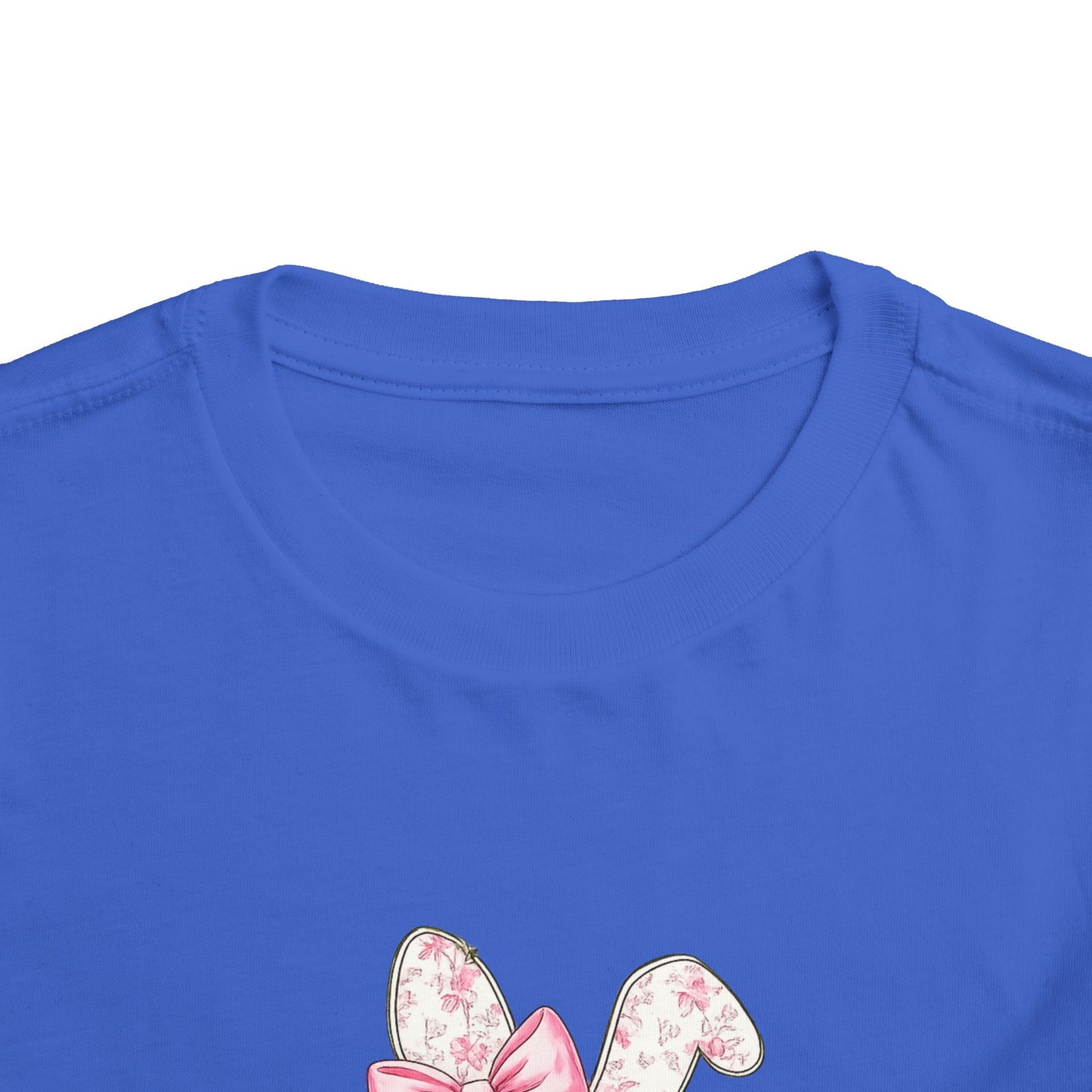 Toddler Tee — Pink Floral Bunny "Happy Easter"