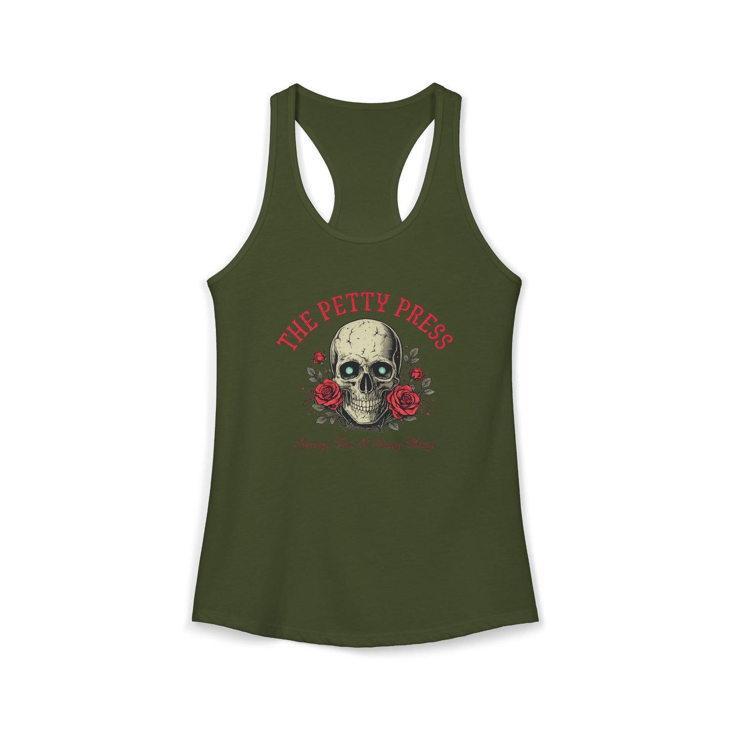 Skull & Roses Racerback Tank — Petty Press Merch