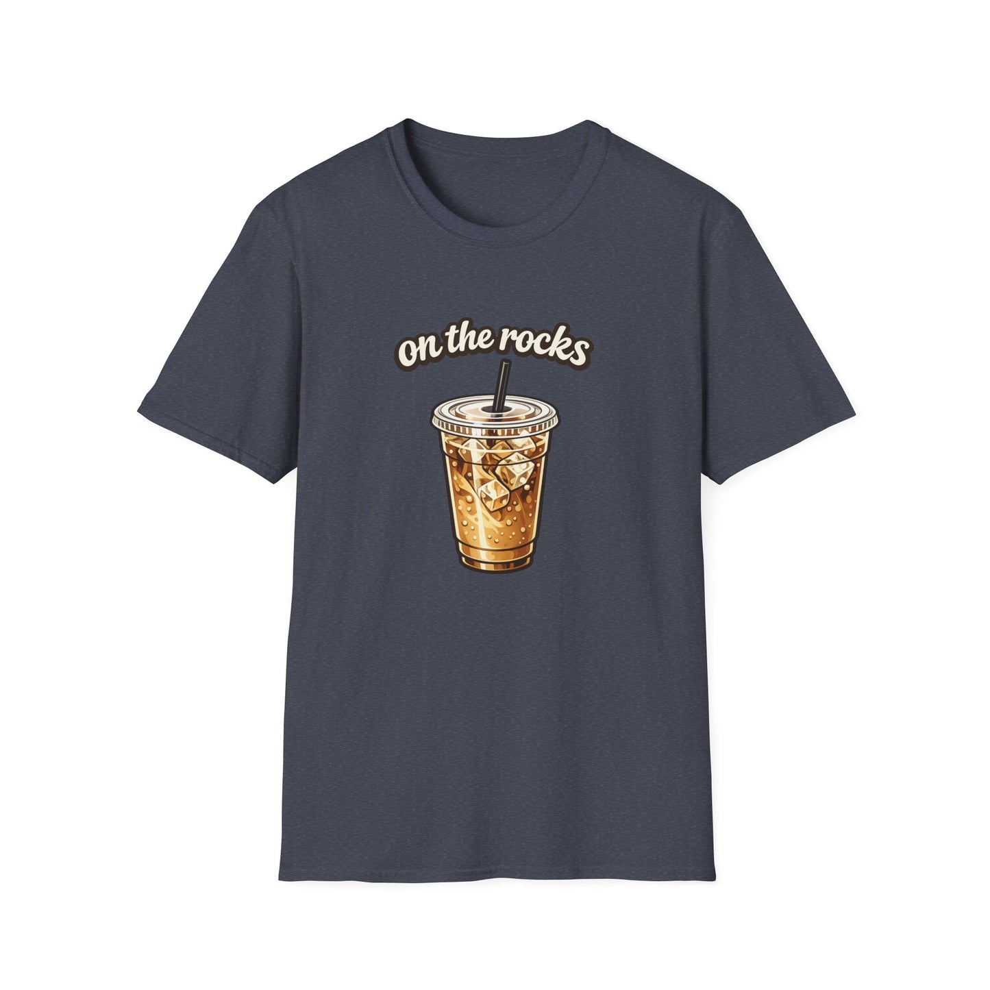 Iced Coffee "On the Rocks" T-Shirt - Coffee Lover Graphic Tee