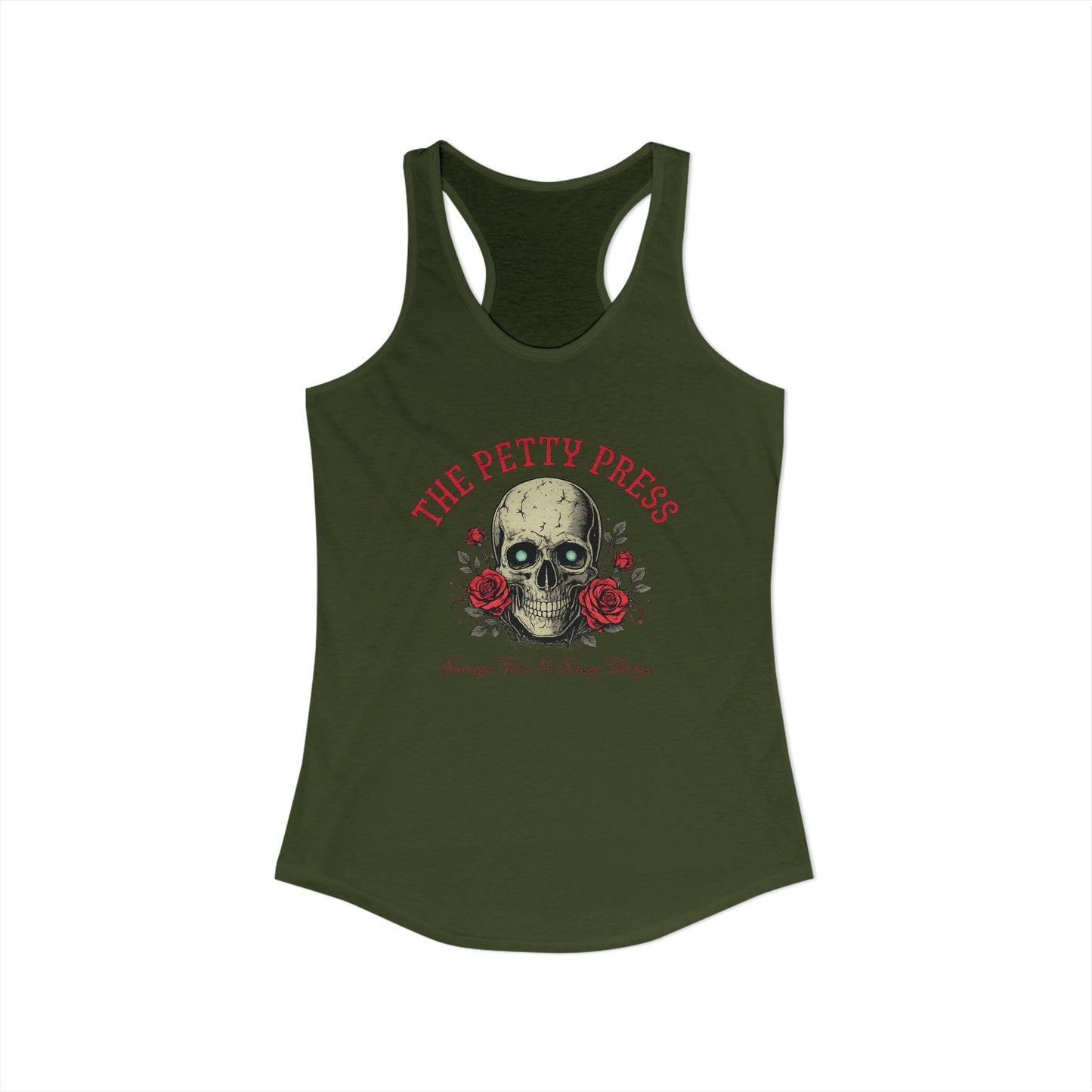 Skull & Roses Racerback Tank — Petty Press Merch
