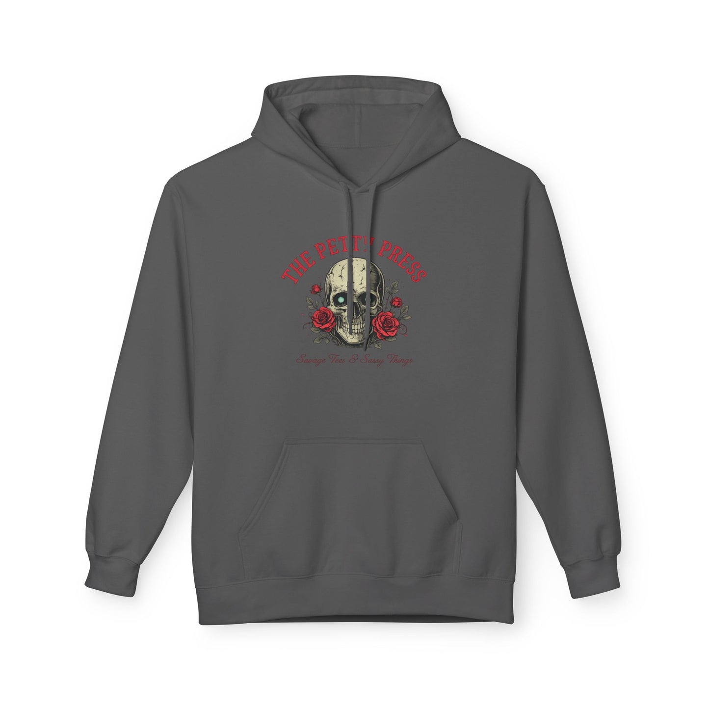 Skull & Roses Hoodie — The Petty Press Gothic Floral Pullover