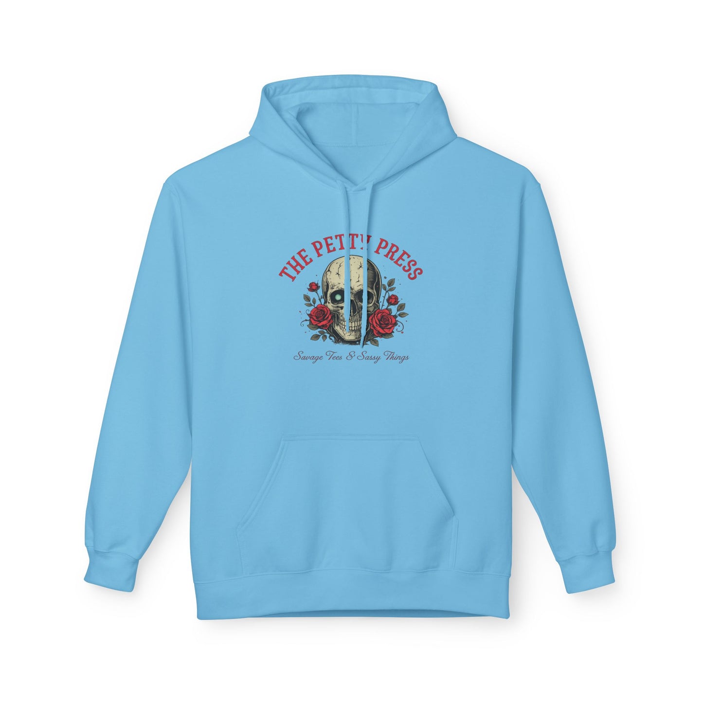 Skull & Roses Hoodie — The Petty Press Gothic Floral Pullover