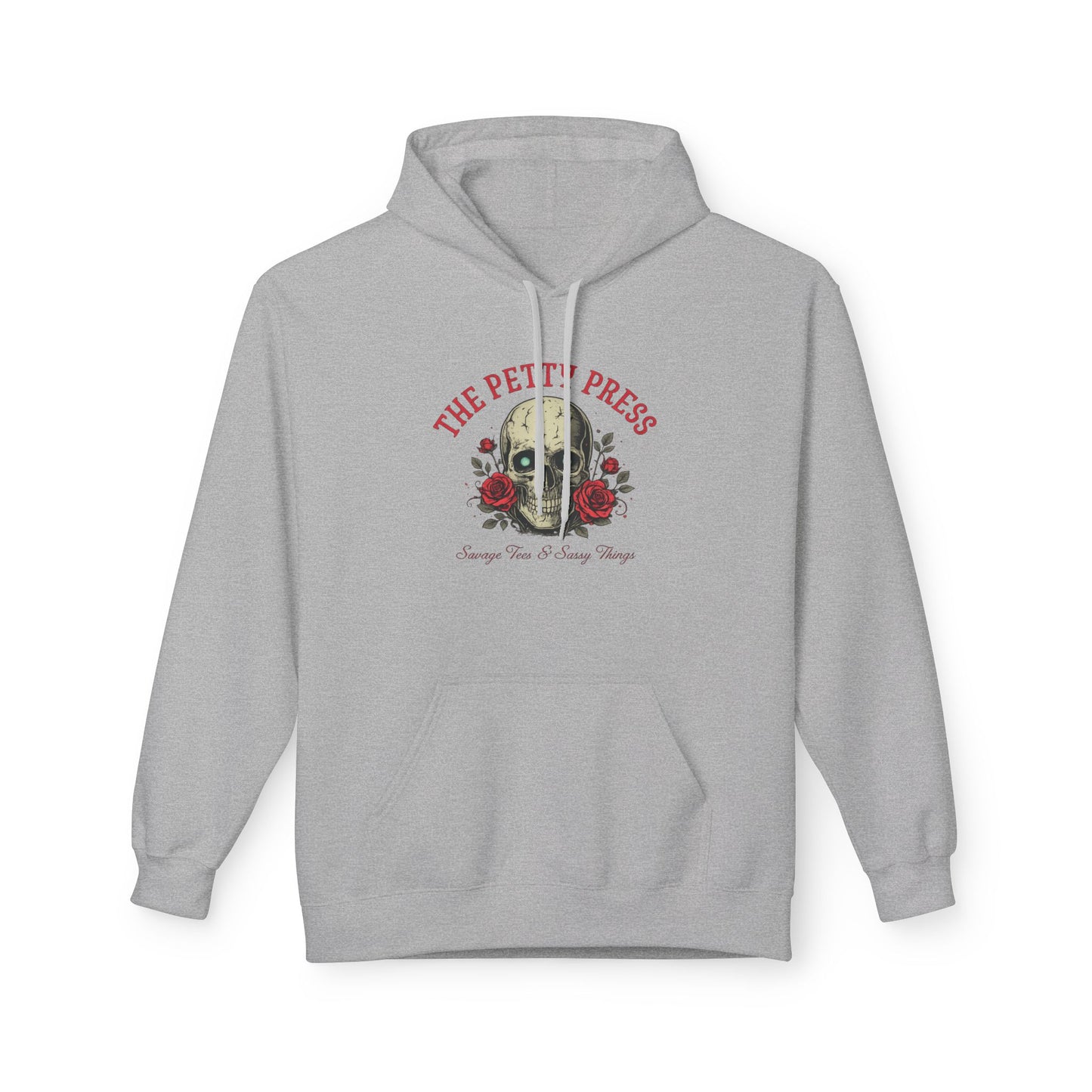 Skull & Roses Hoodie — The Petty Press Gothic Floral Pullover