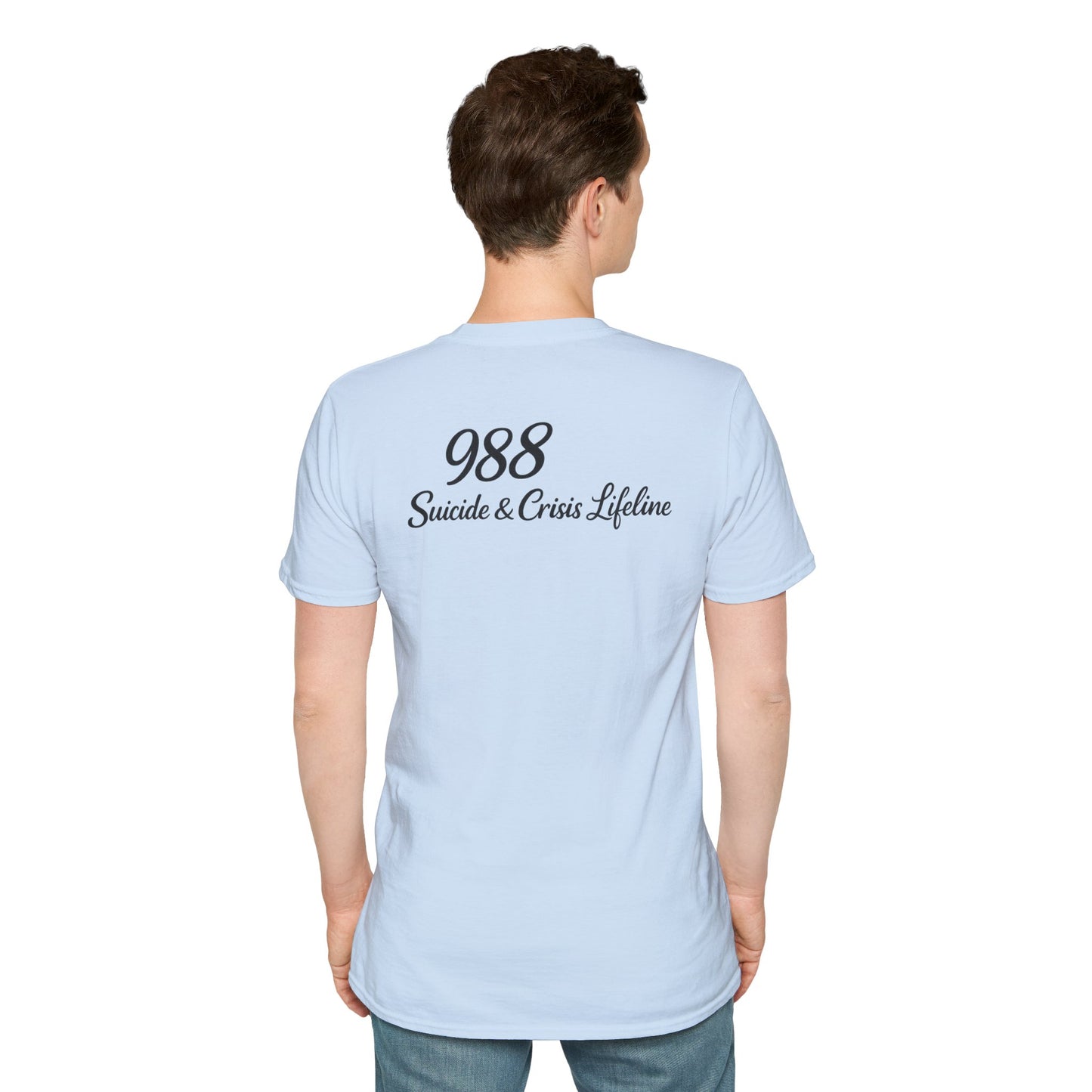 Stay. T-Shirt — 988 Suicide & Crisis Lifeline Awareness Tee