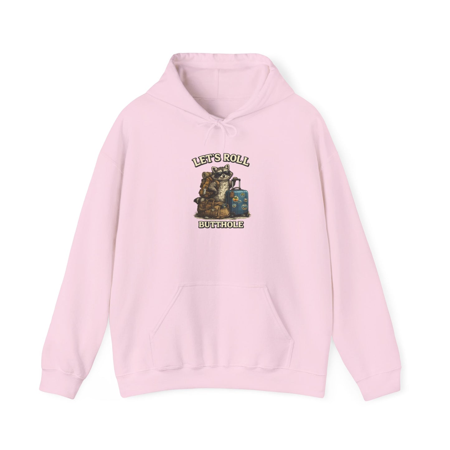 Unisex Raccoon "Let's Roll Butthole" Heavy Blend™ Hooded Sweatshirt
