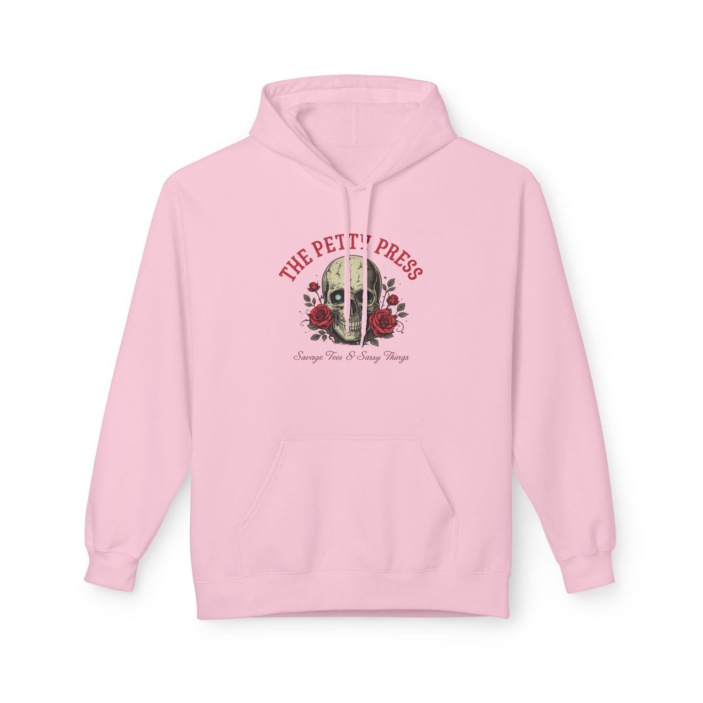 Skull & Roses Hoodie — The Petty Press Gothic Floral Pullover
