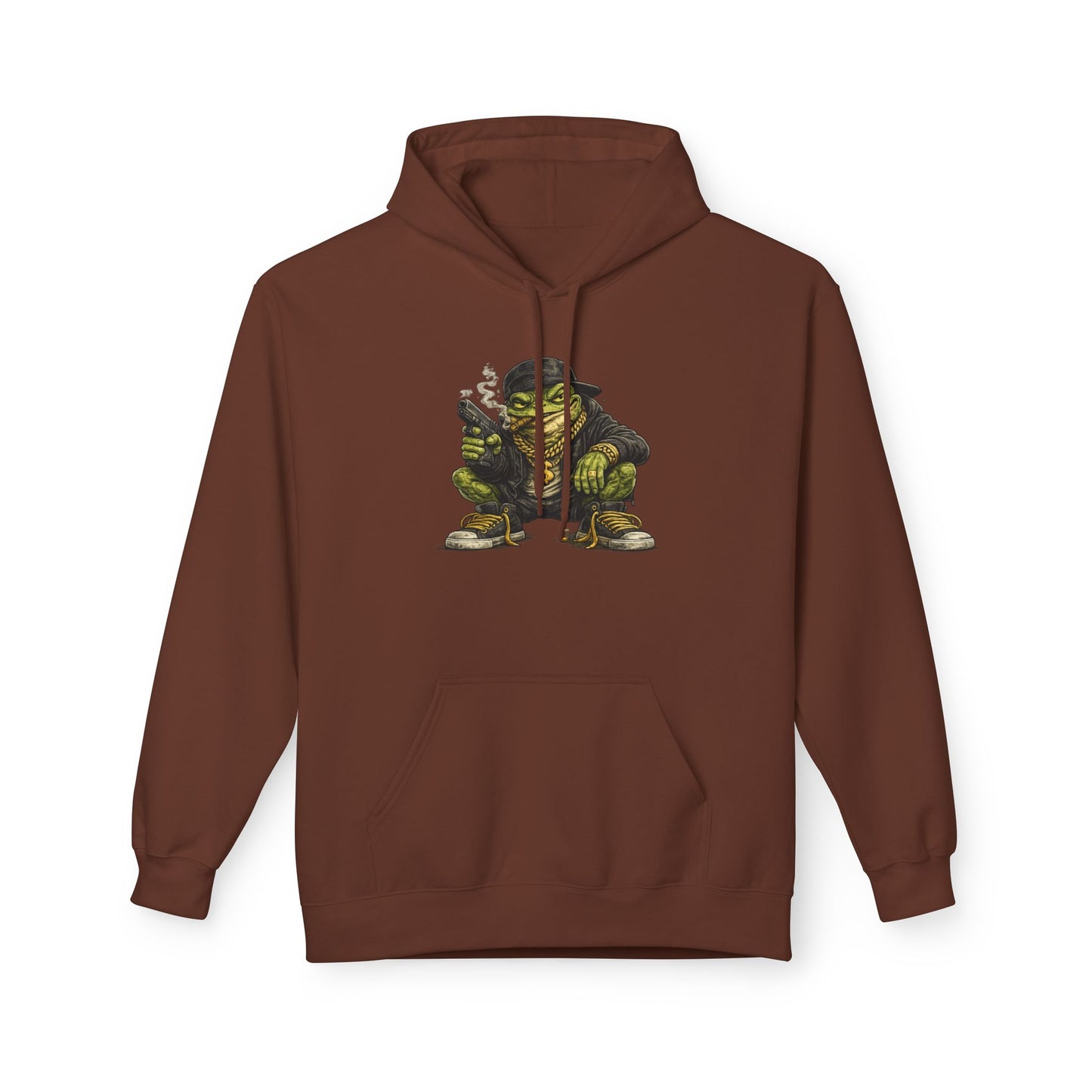 Hoodie — Retro Gangster Frog Graphic Hoodie