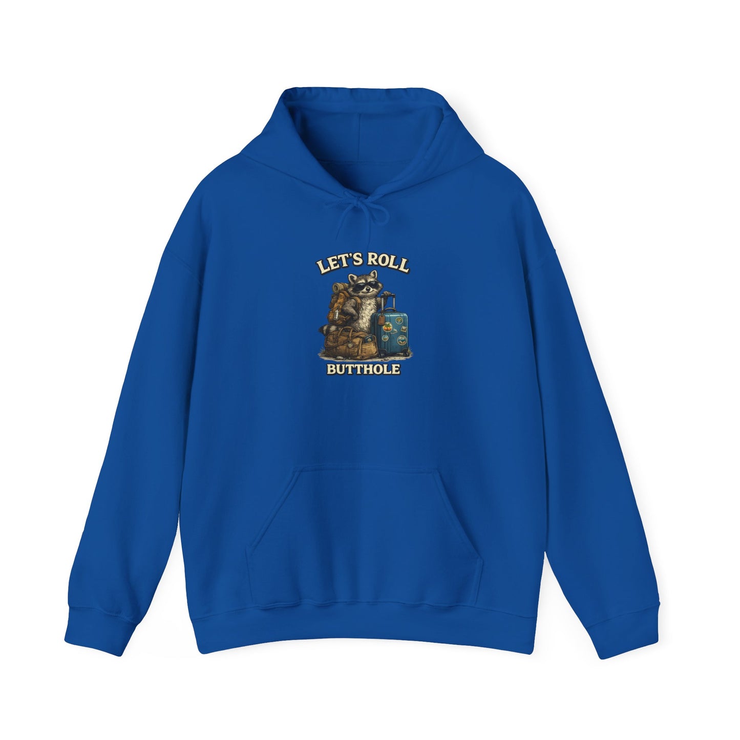 Unisex Raccoon "Let's Roll Butthole" Heavy Blend™ Hooded Sweatshirt