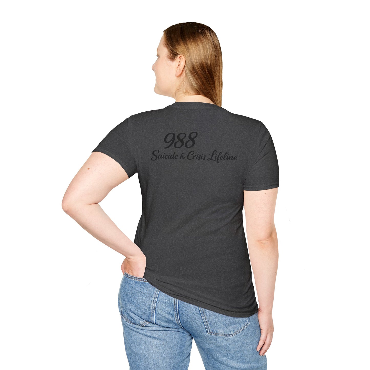Stay. T-Shirt — 988 Suicide & Crisis Lifeline Awareness Tee