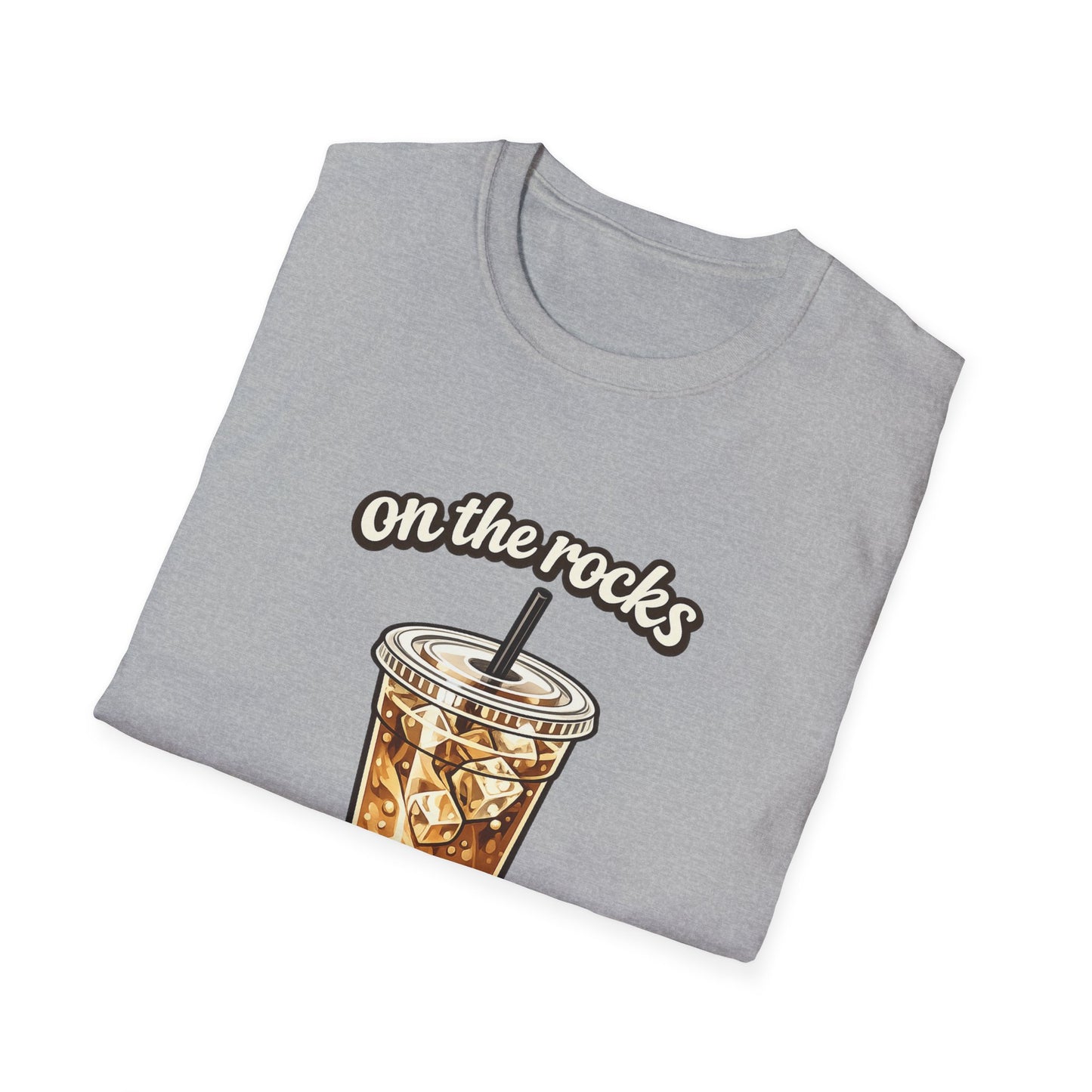 Iced Coffee "On the Rocks" T-Shirt - Coffee Lover Graphic Tee