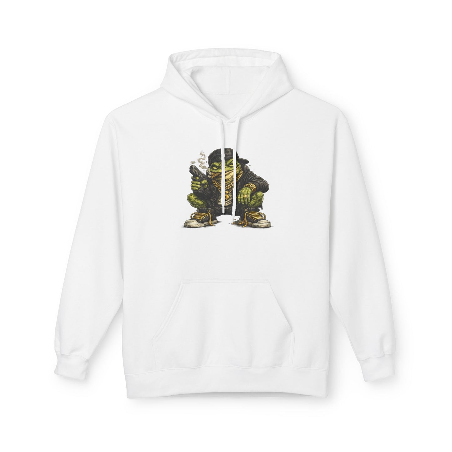 Hoodie — Retro Gangster Frog Graphic Hoodie