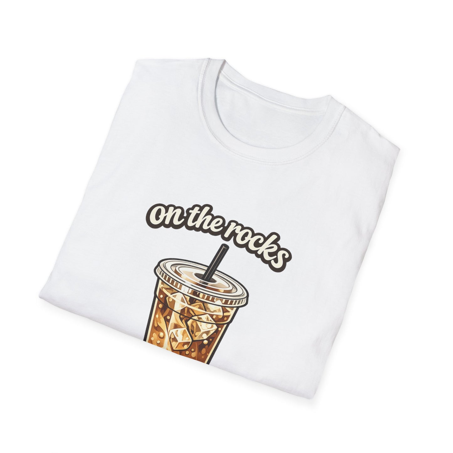 Iced Coffee "On the Rocks" T-Shirt - Coffee Lover Graphic Tee