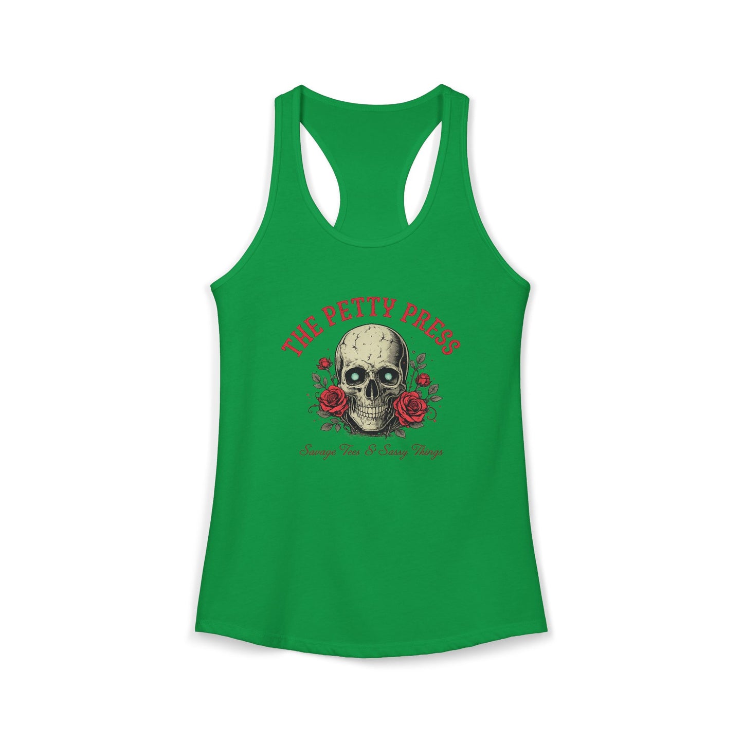 Skull & Roses Racerback Tank — Petty Press Merch
