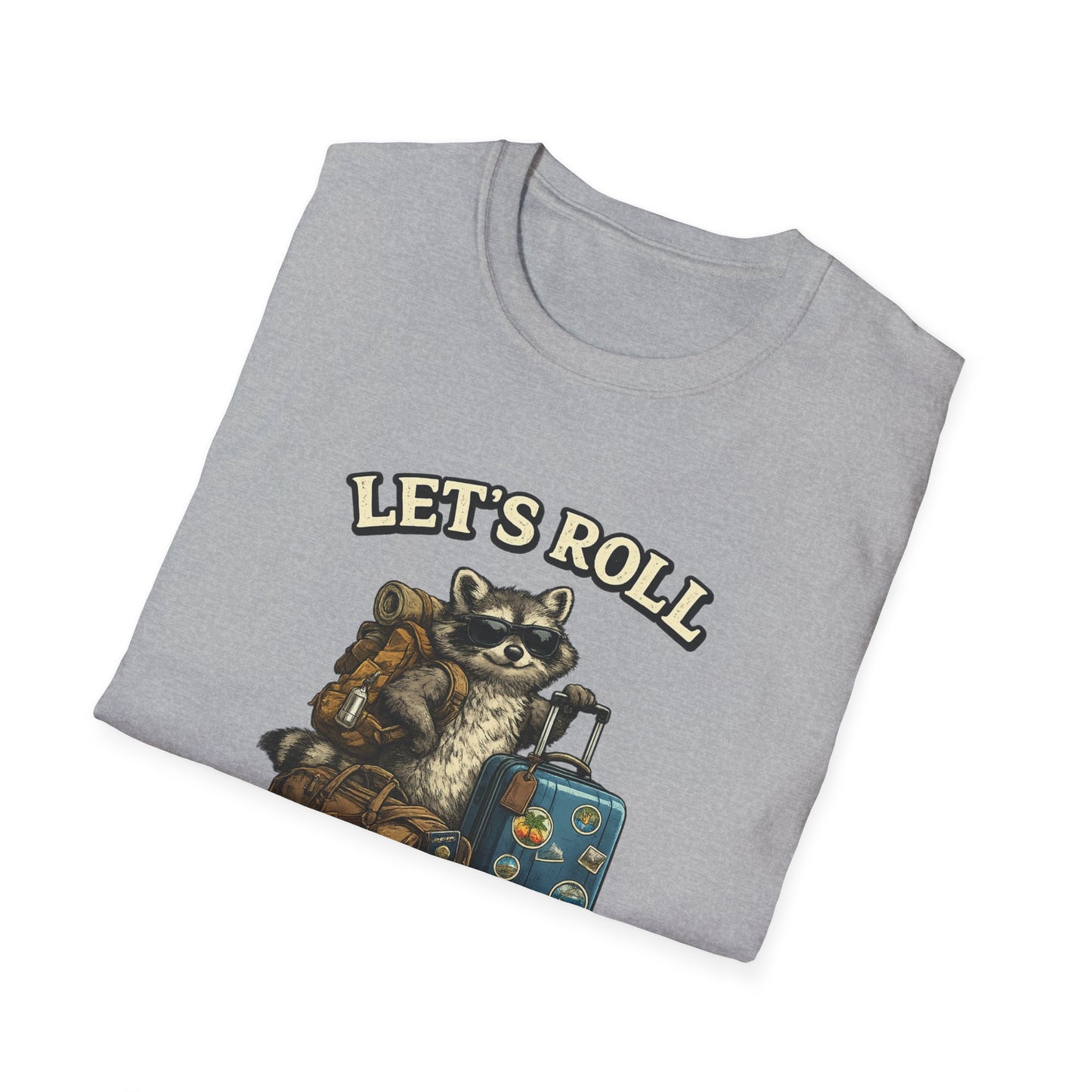 Unisex Raccoon "Let's Roll Butthole" Softstyle T-Shirt
