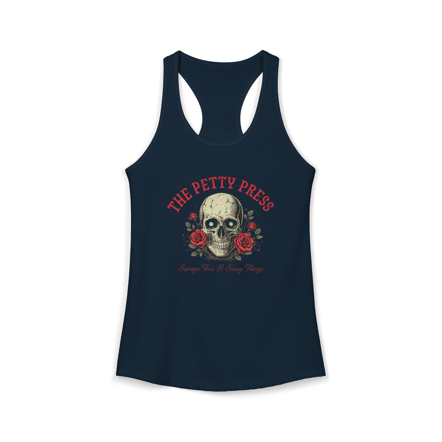 Skull & Roses Racerback Tank — Petty Press Merch