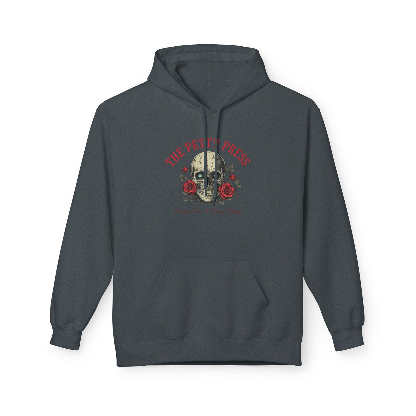 Skull & Roses Hoodie — The Petty Press Gothic Floral Pullover