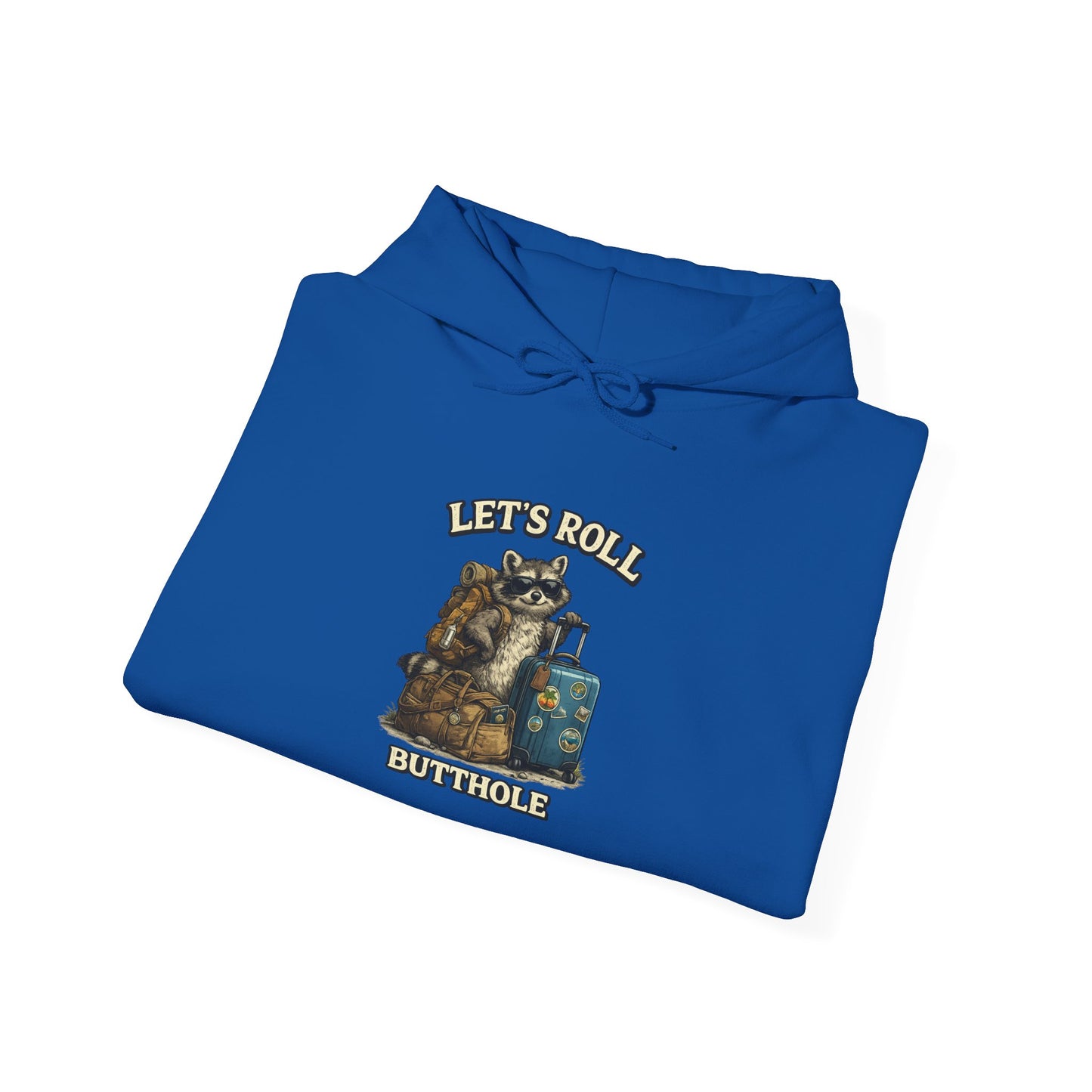 Unisex Raccoon "Let's Roll Butthole" Heavy Blend™ Hooded Sweatshirt
