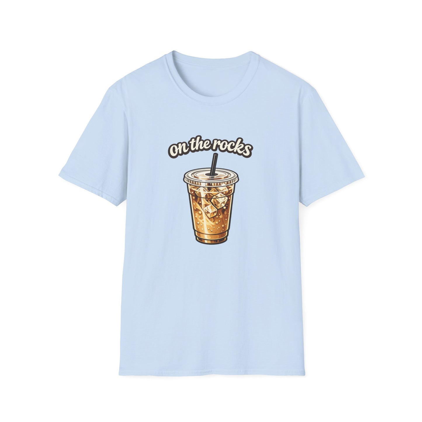 Iced Coffee "On the Rocks" T-Shirt - Coffee Lover Graphic Tee
