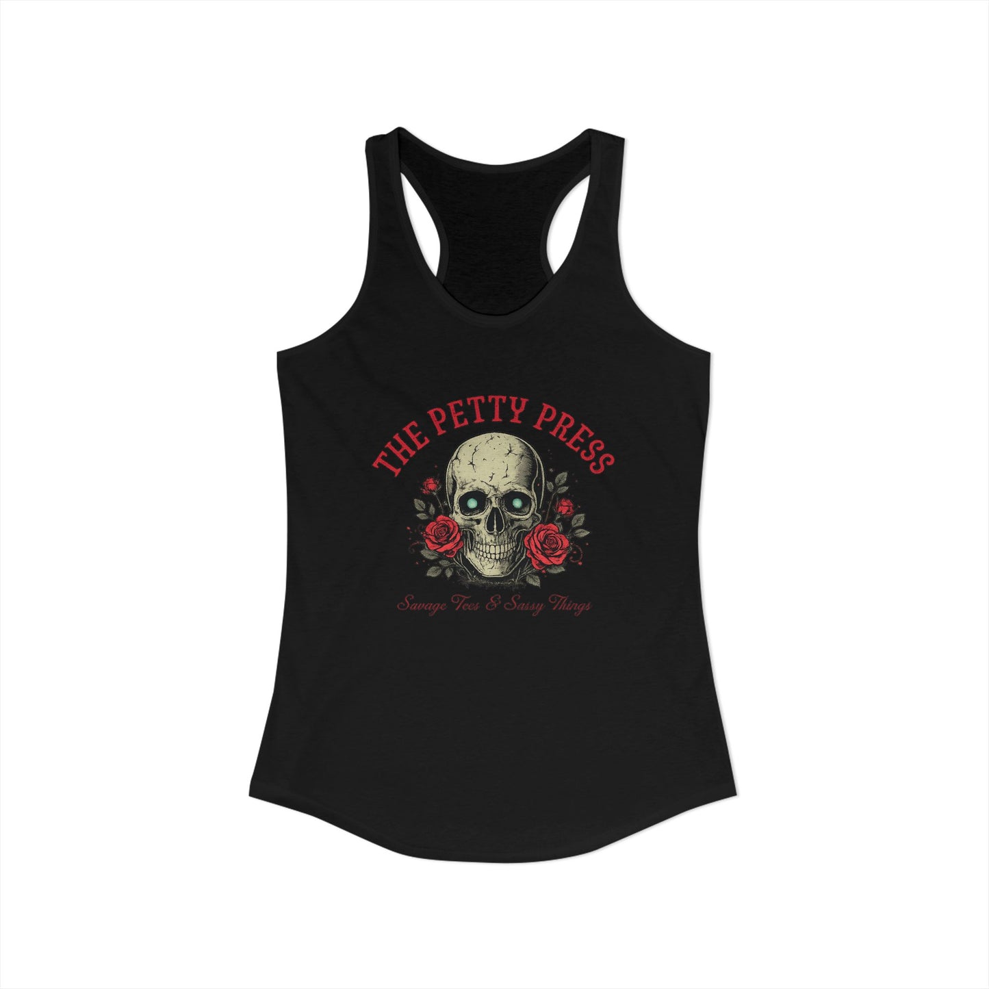 Skull & Roses Racerback Tank — Petty Press Merch