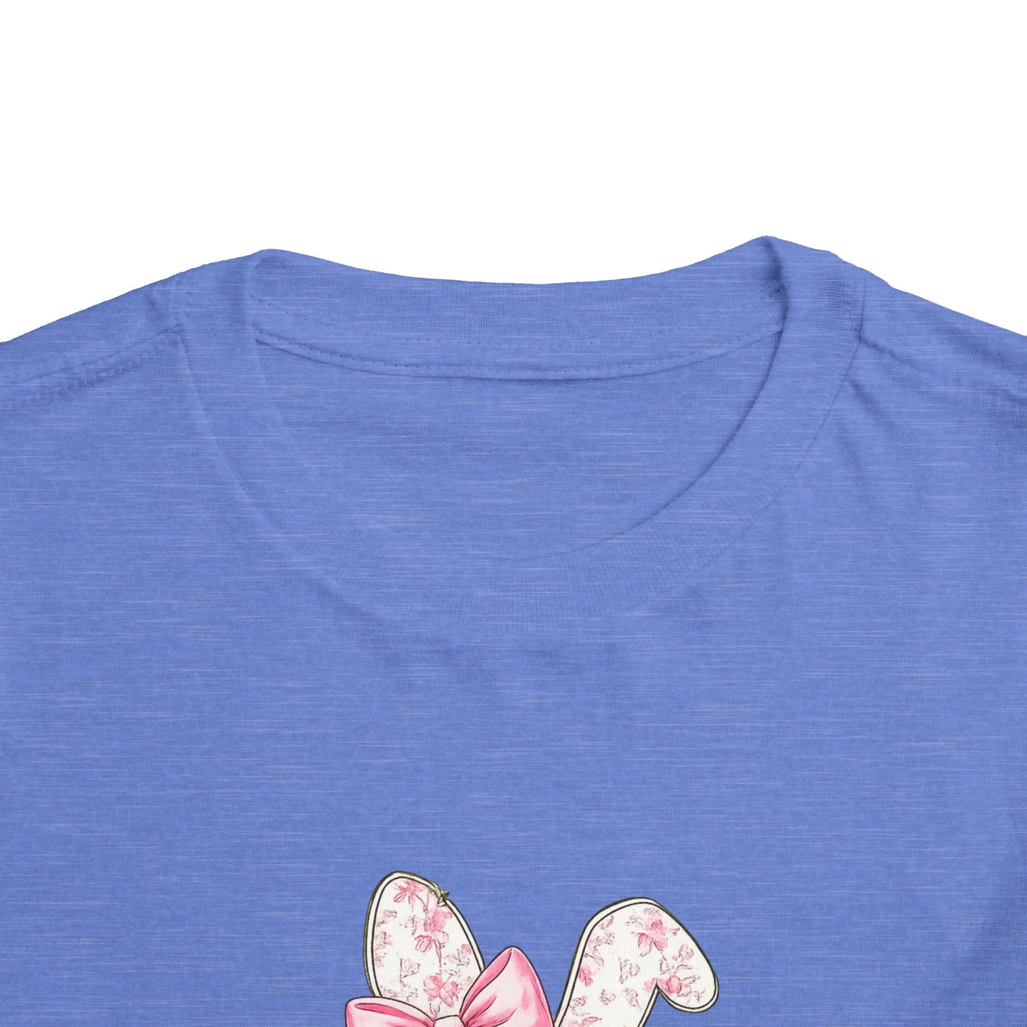 Toddler Tee — Pink Floral Bunny "Happy Easter"