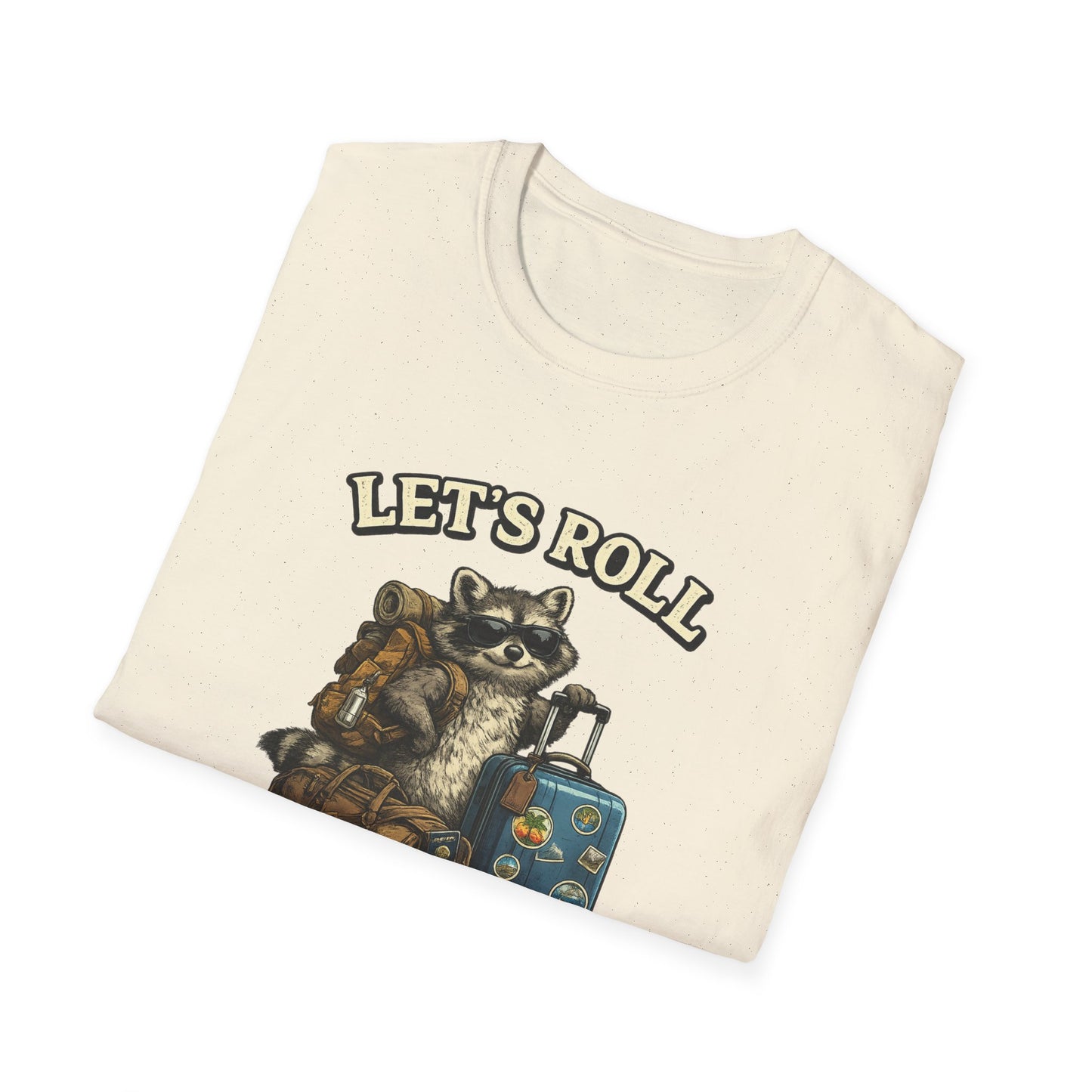 Unisex Raccoon "Let's Roll Butthole" Softstyle T-Shirt