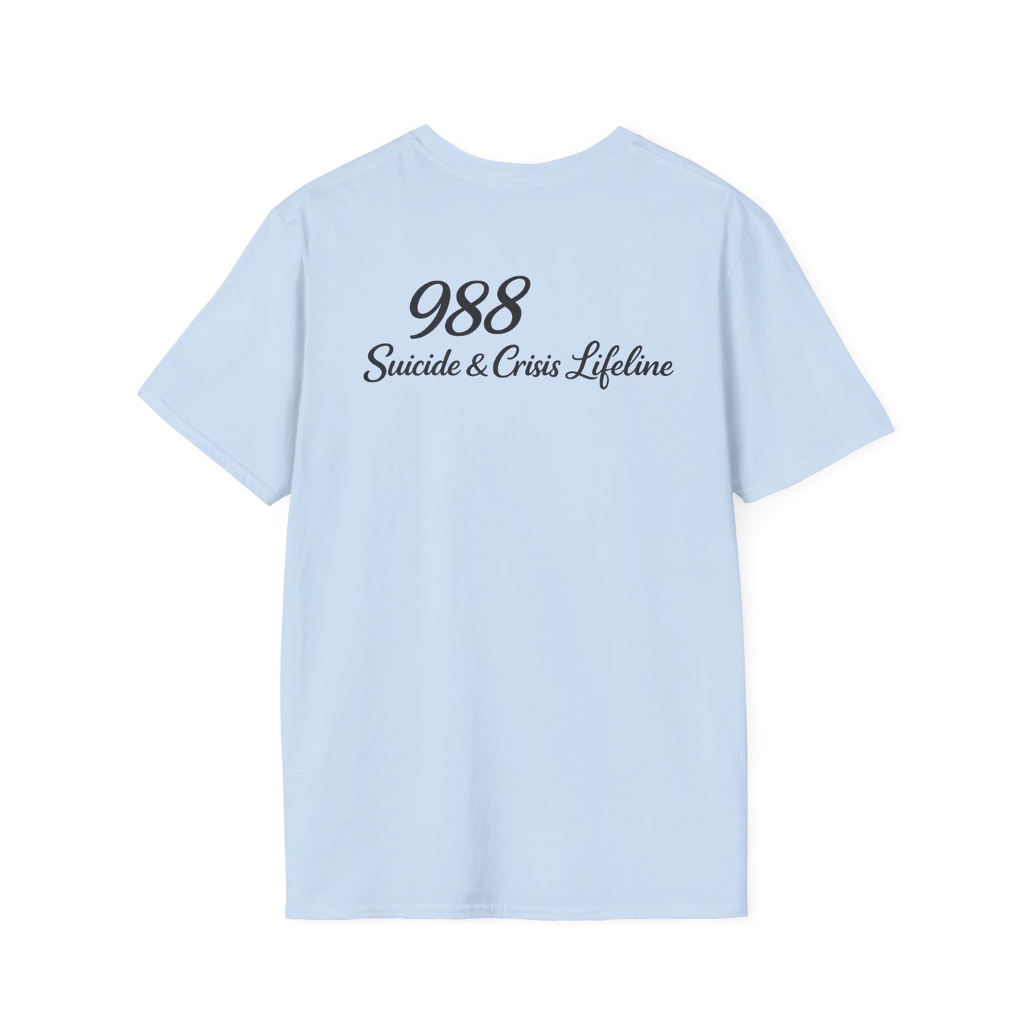 Stay. T-Shirt — 988 Suicide & Crisis Lifeline Awareness Tee