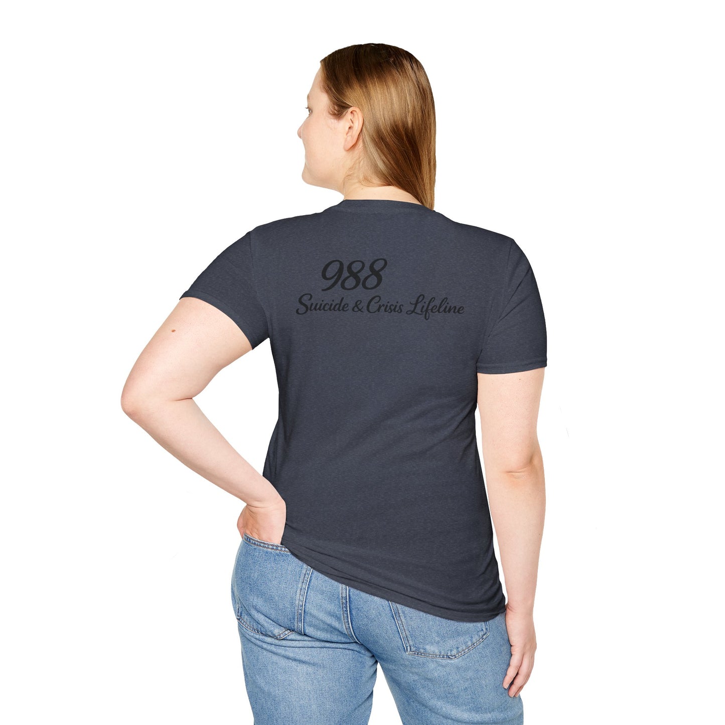 Stay. T-Shirt — 988 Suicide & Crisis Lifeline Awareness Tee