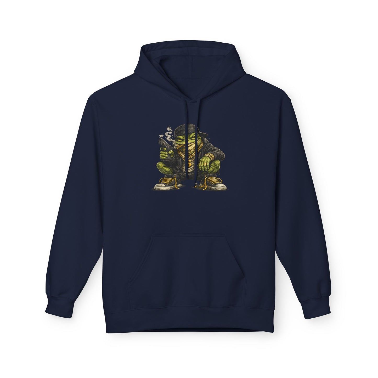 Hoodie — Retro Gangster Frog Graphic Hoodie