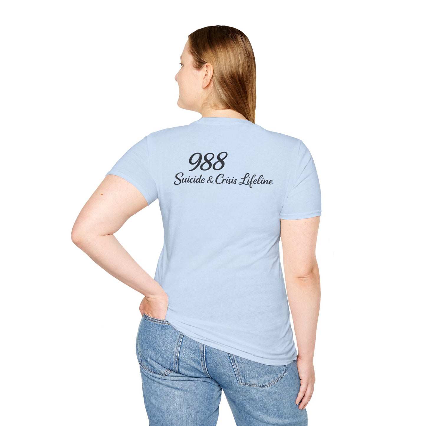 Stay. T-Shirt — 988 Suicide & Crisis Lifeline Awareness Tee