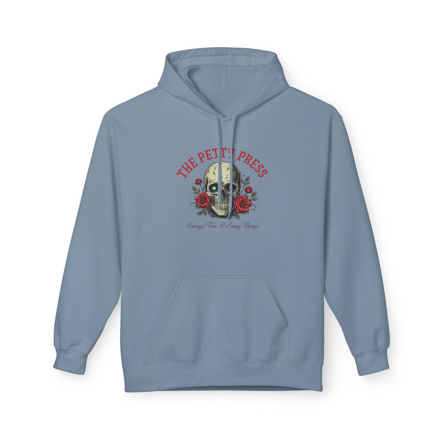 Skull & Roses Hoodie — The Petty Press Gothic Floral Pullover