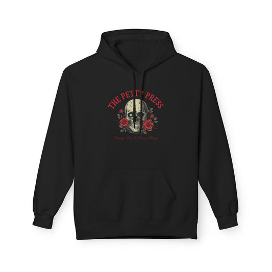 Skull & Roses Hoodie — The Petty Press Gothic Floral Pullover