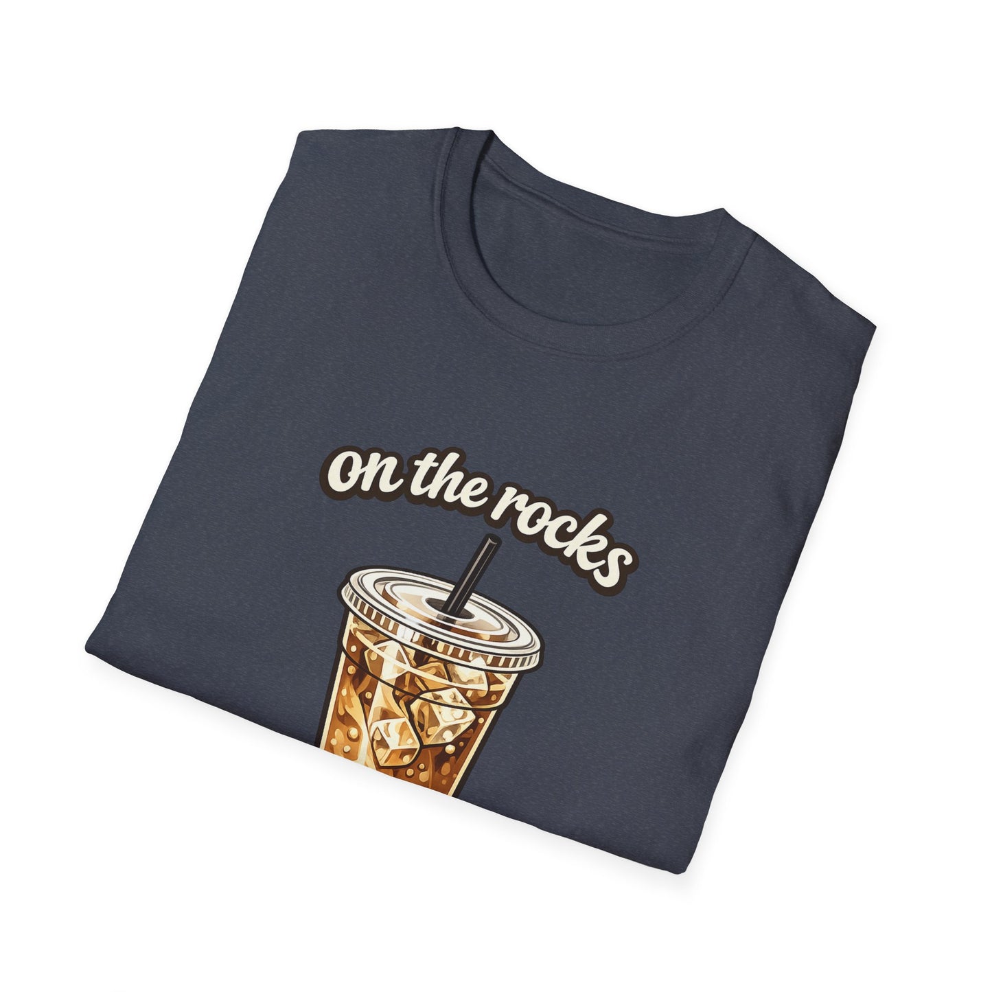 Iced Coffee "On the Rocks" T-Shirt - Coffee Lover Graphic Tee