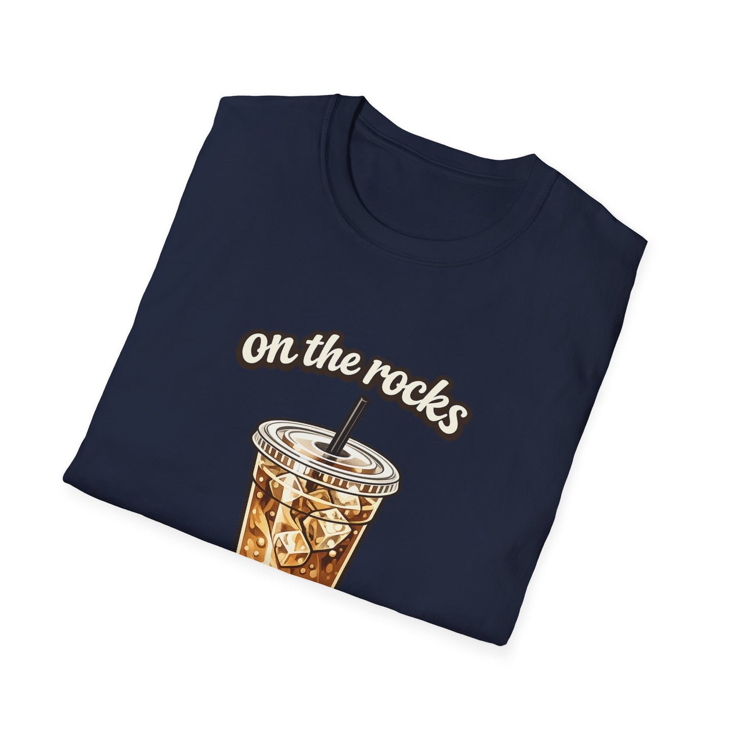 Iced Coffee "On the Rocks" T-Shirt - Coffee Lover Graphic Tee