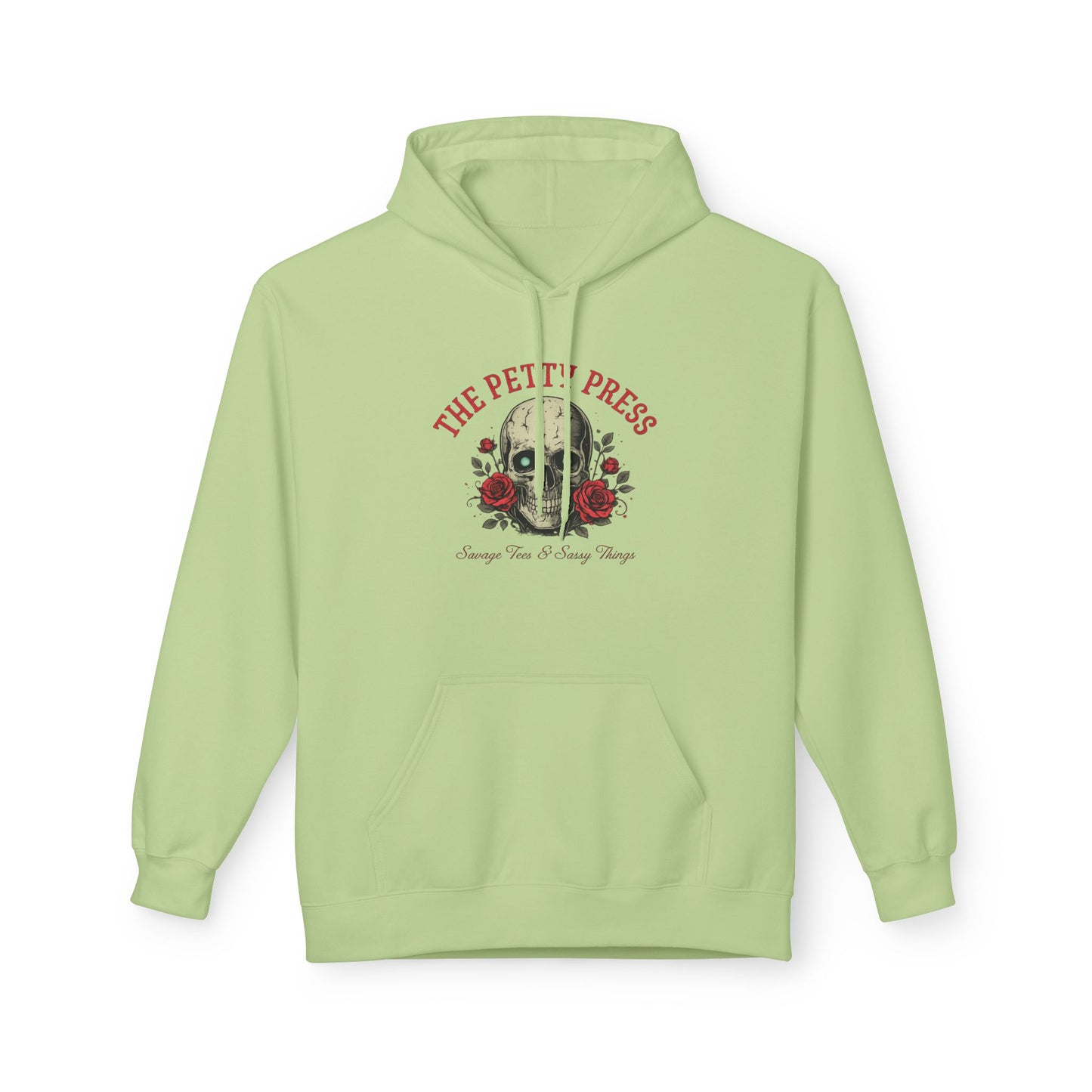 Skull & Roses Hoodie — The Petty Press Gothic Floral Pullover
