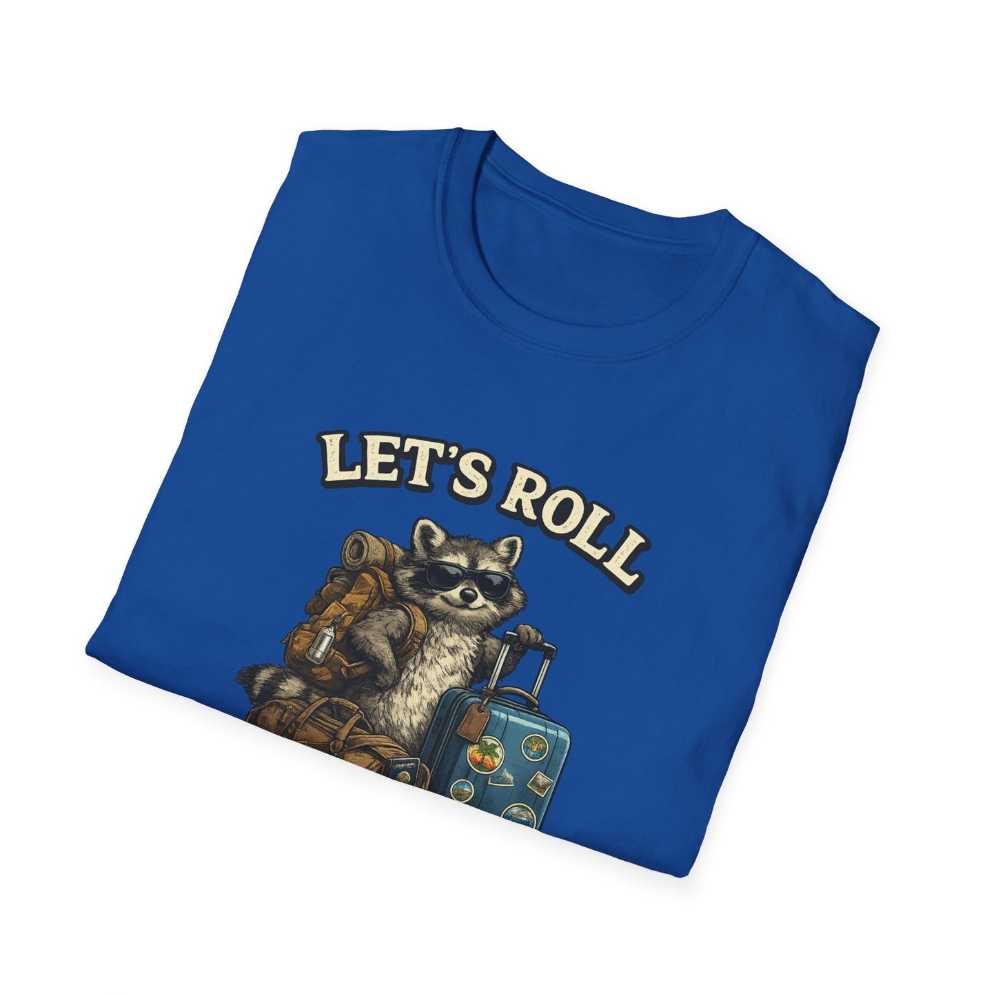 Unisex Raccoon "Let's Roll Butthole" Softstyle T-Shirt