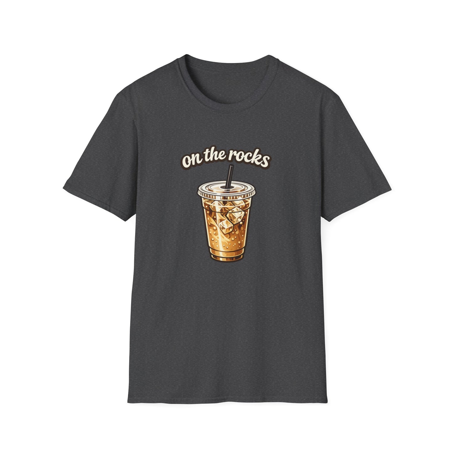 Iced Coffee "On the Rocks" T-Shirt - Coffee Lover Graphic Tee