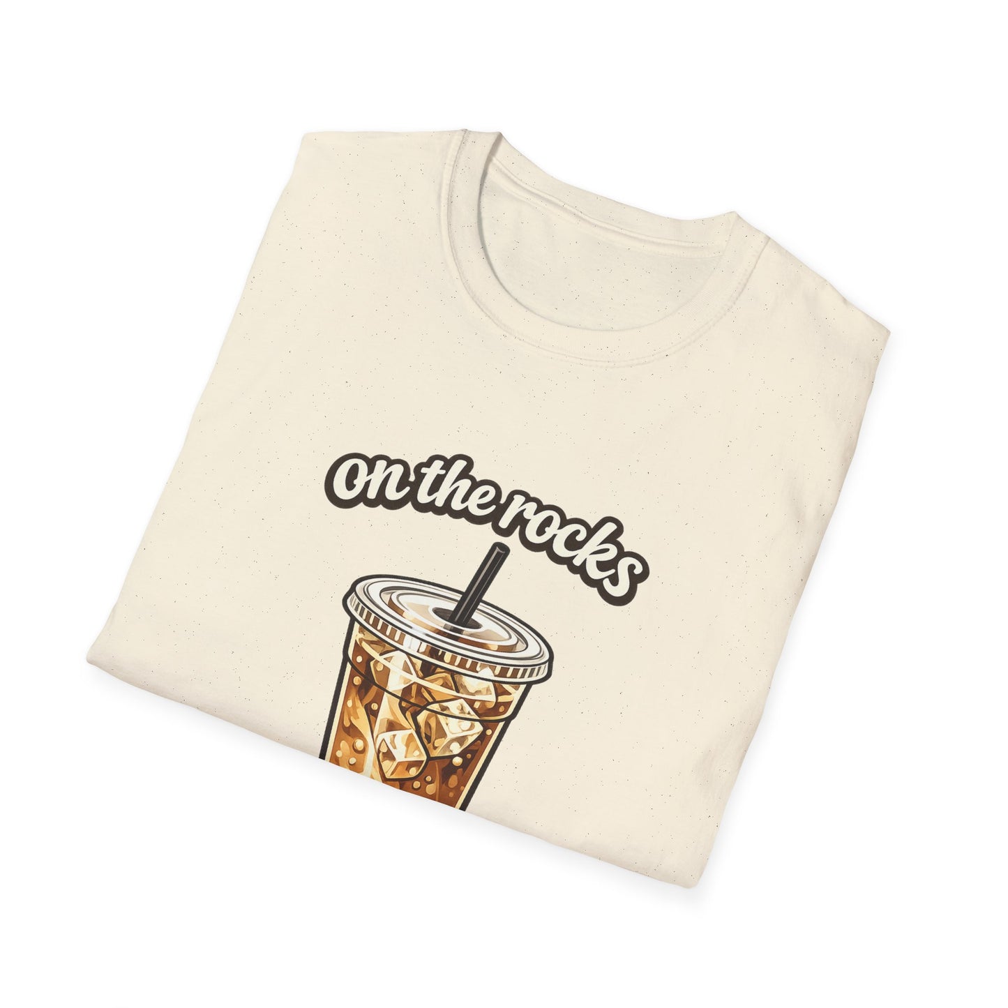 Iced Coffee "On the Rocks" T-Shirt - Coffee Lover Graphic Tee