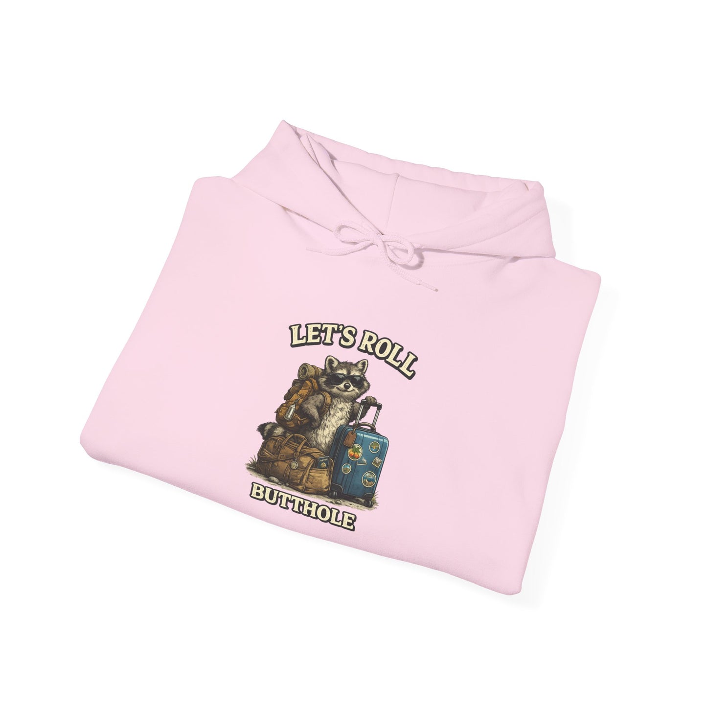 Unisex Raccoon "Let's Roll Butthole" Heavy Blend™ Hooded Sweatshirt