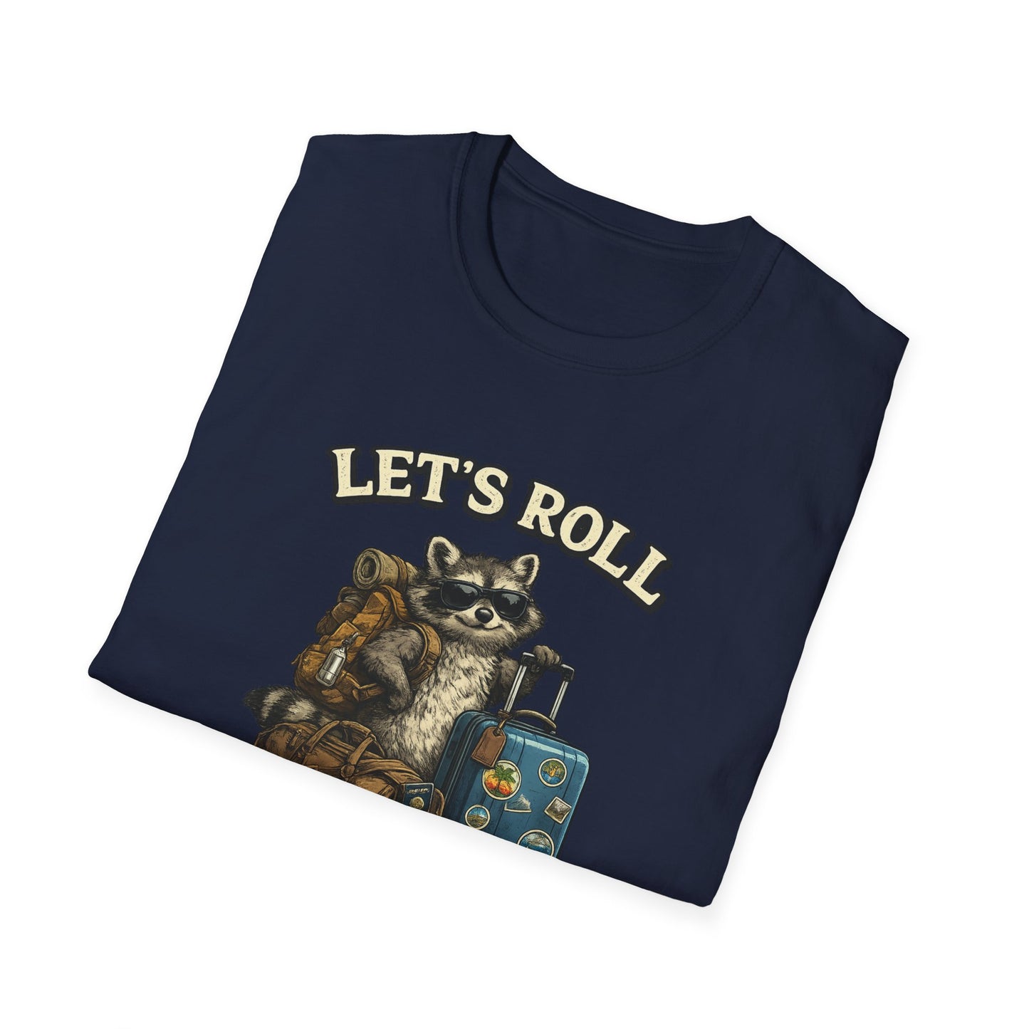 Unisex Raccoon "Let's Roll Butthole" Softstyle T-Shirt
