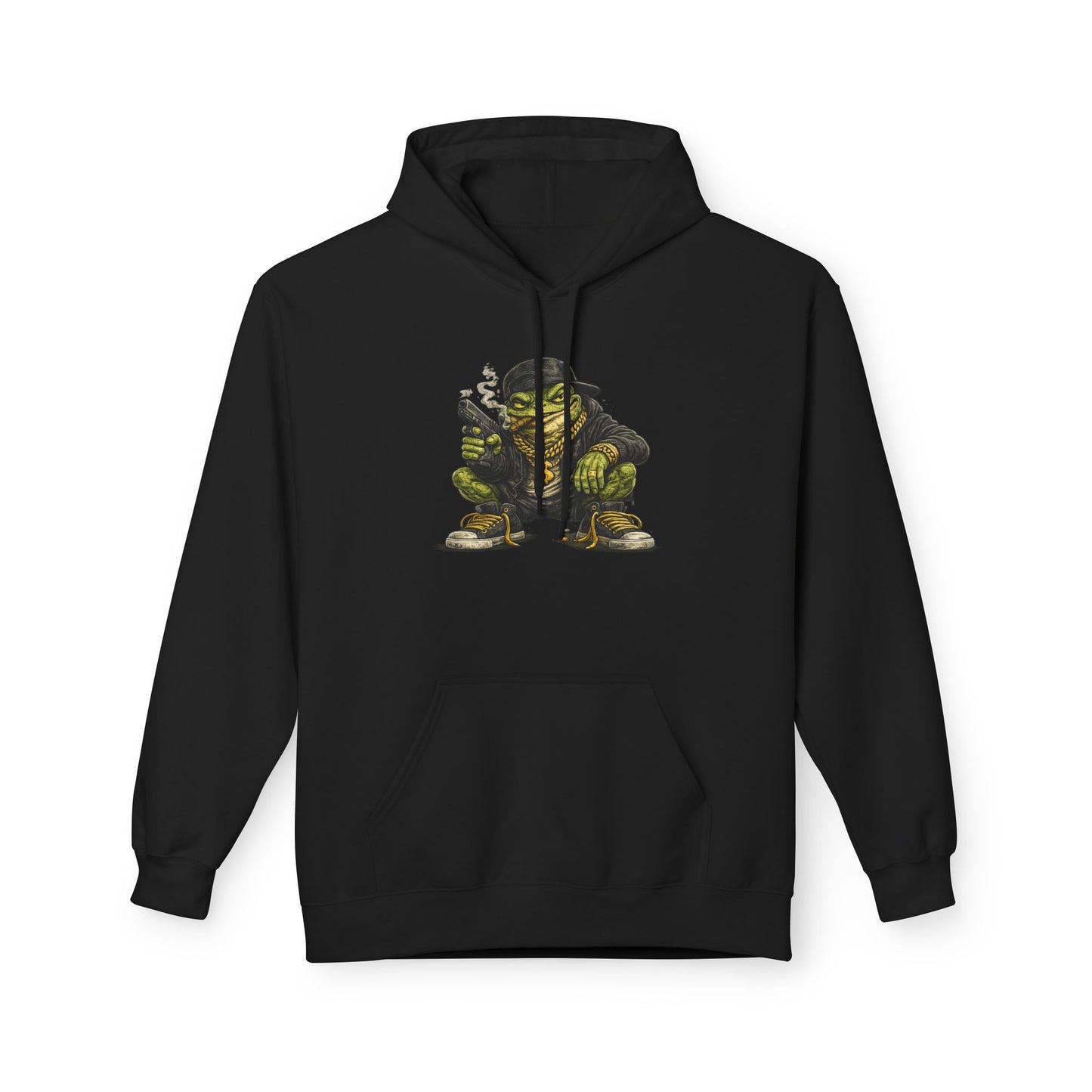 Hoodie — Retro Gangster Frog Graphic Hoodie