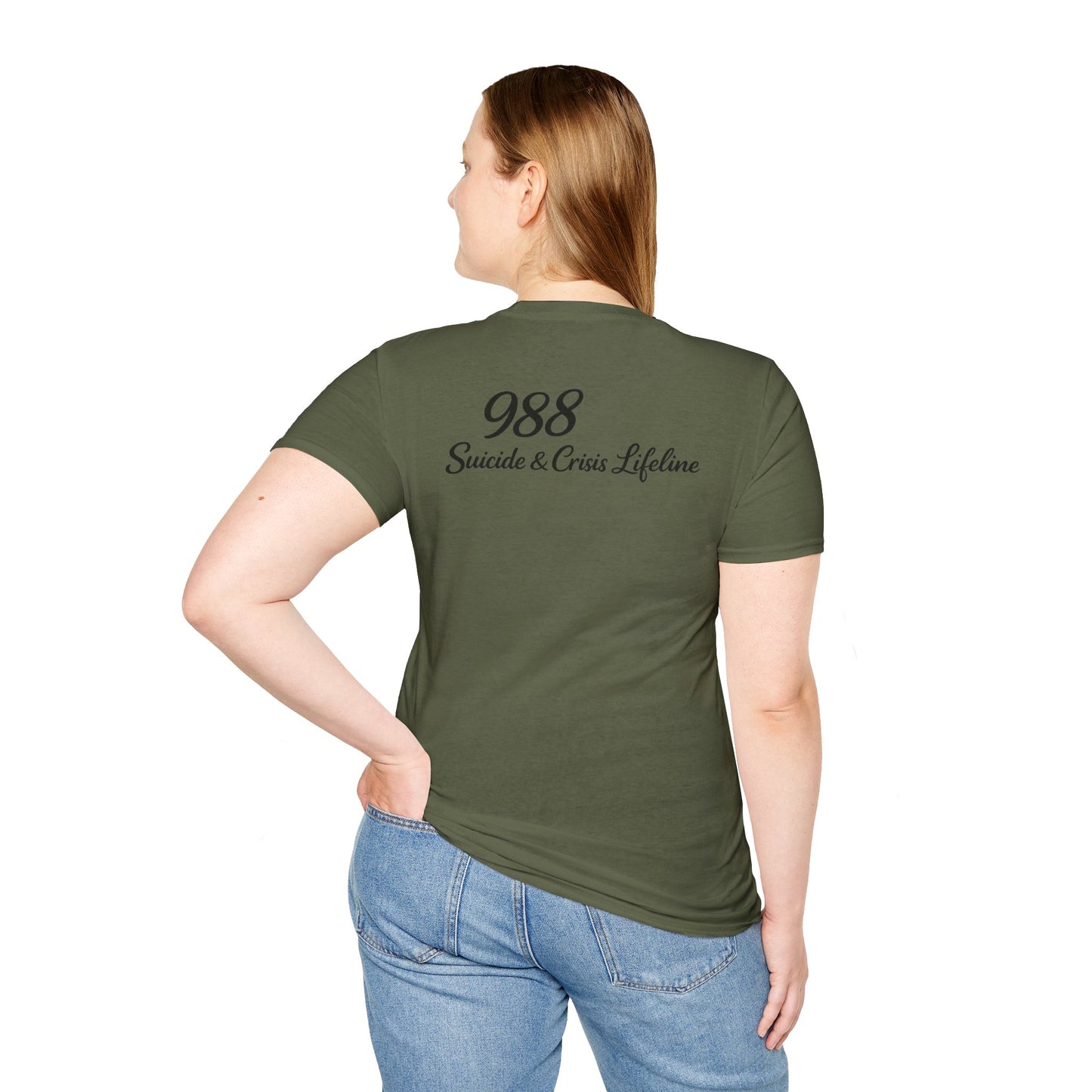 Stay. T-Shirt — 988 Suicide & Crisis Lifeline Awareness Tee